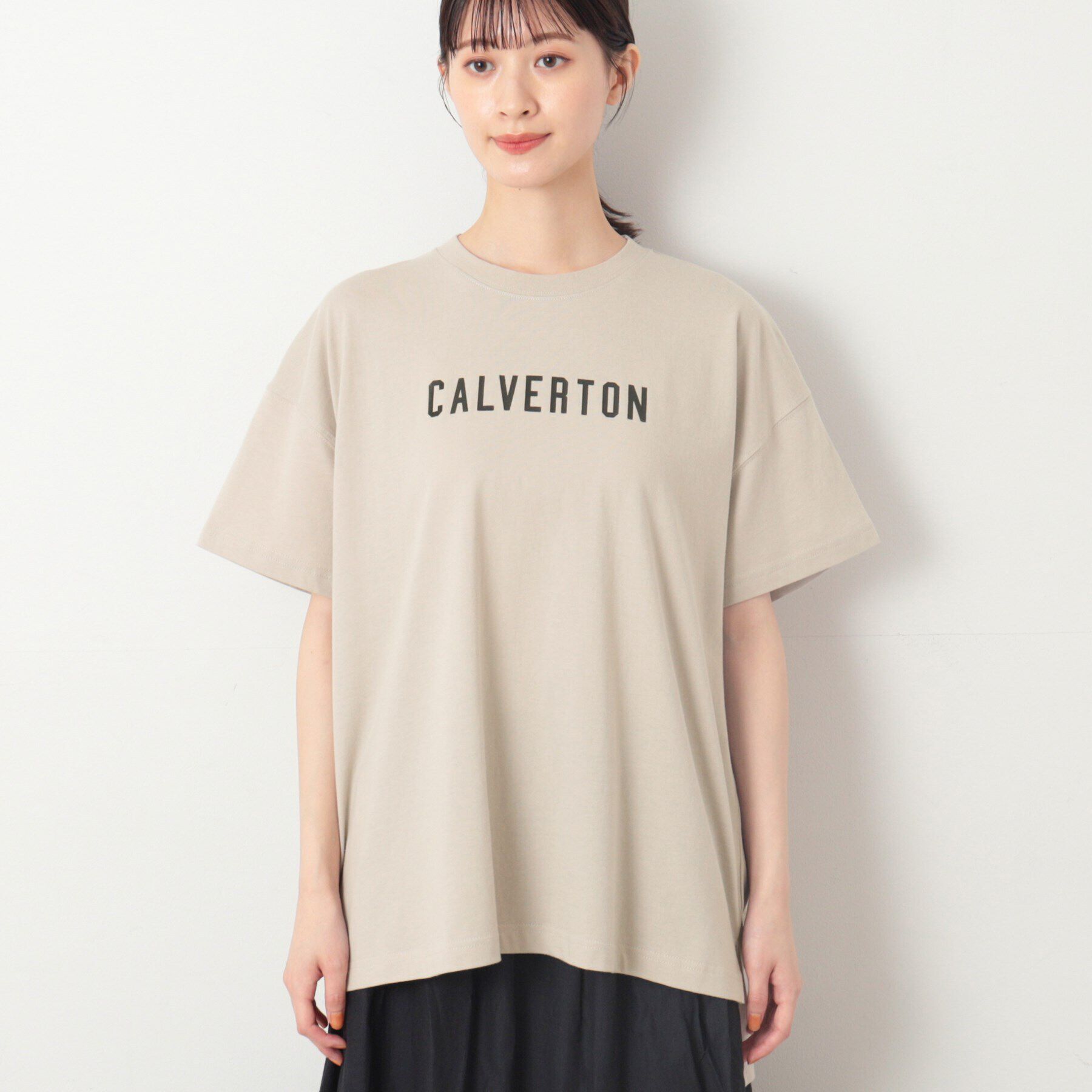 Dessin「【洗える】箔プリントチュニックTシャツ（XS～L）」|Tシャツ・カットソー|