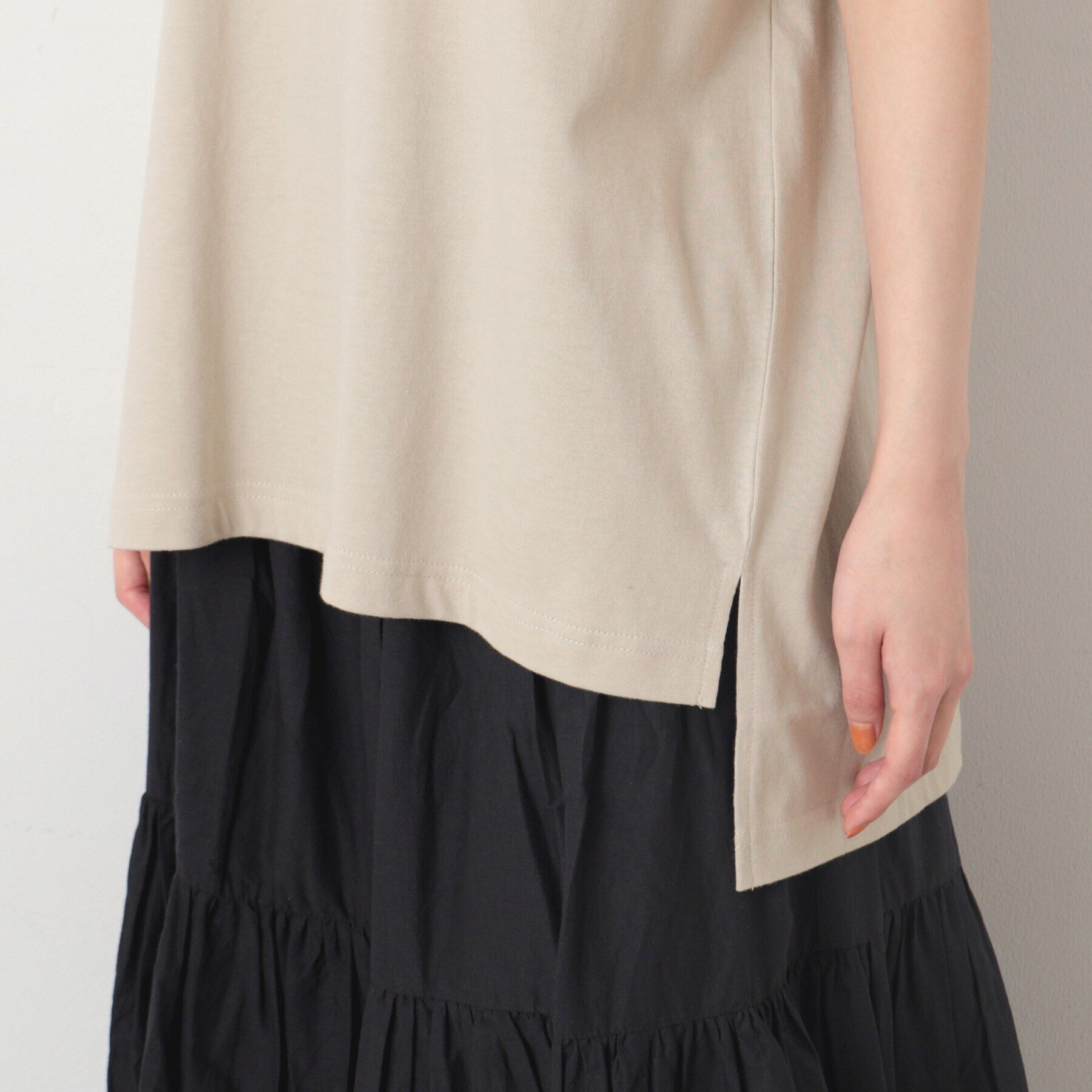 Dessin「【洗える】箔プリントチュニックTシャツ（XS～L）」|Tシャツ・カットソー|