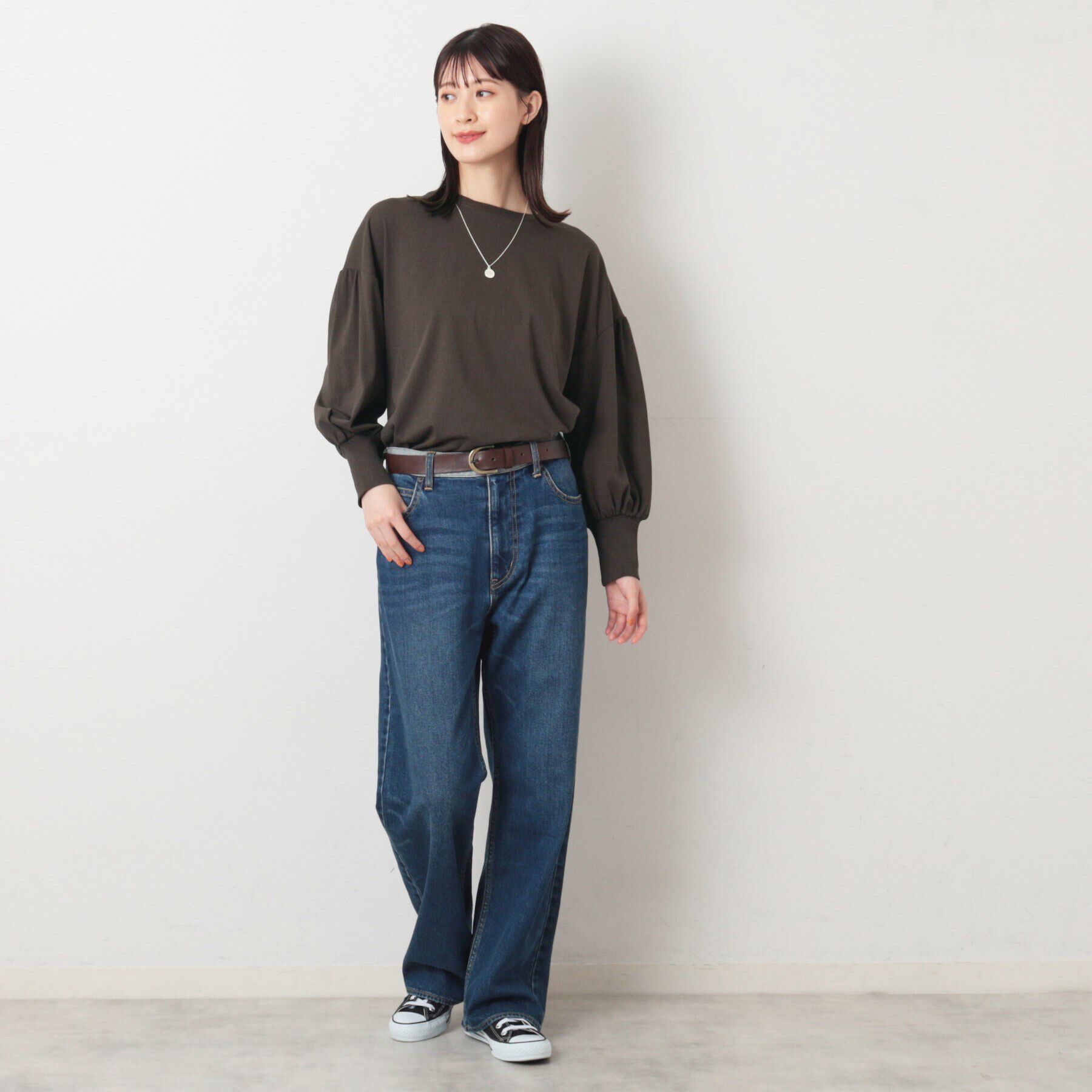 Dessin「【洗える】ギャザースリーブカットソー」|Tシャツ・カットソー|