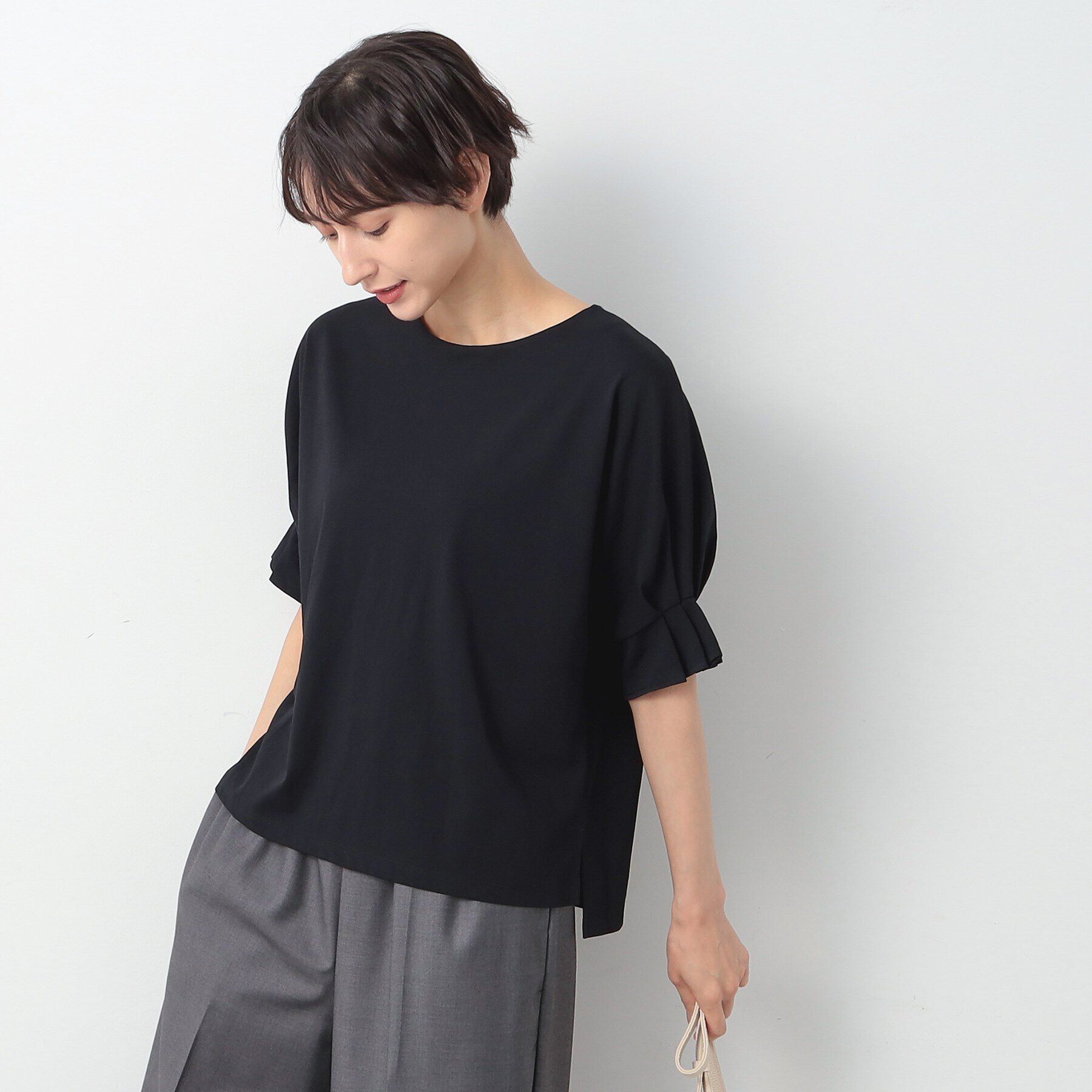 Dessin「【秋色登場・洗える】袖口タックカットソー（XS～L）」|Tシャツ・カットソー|