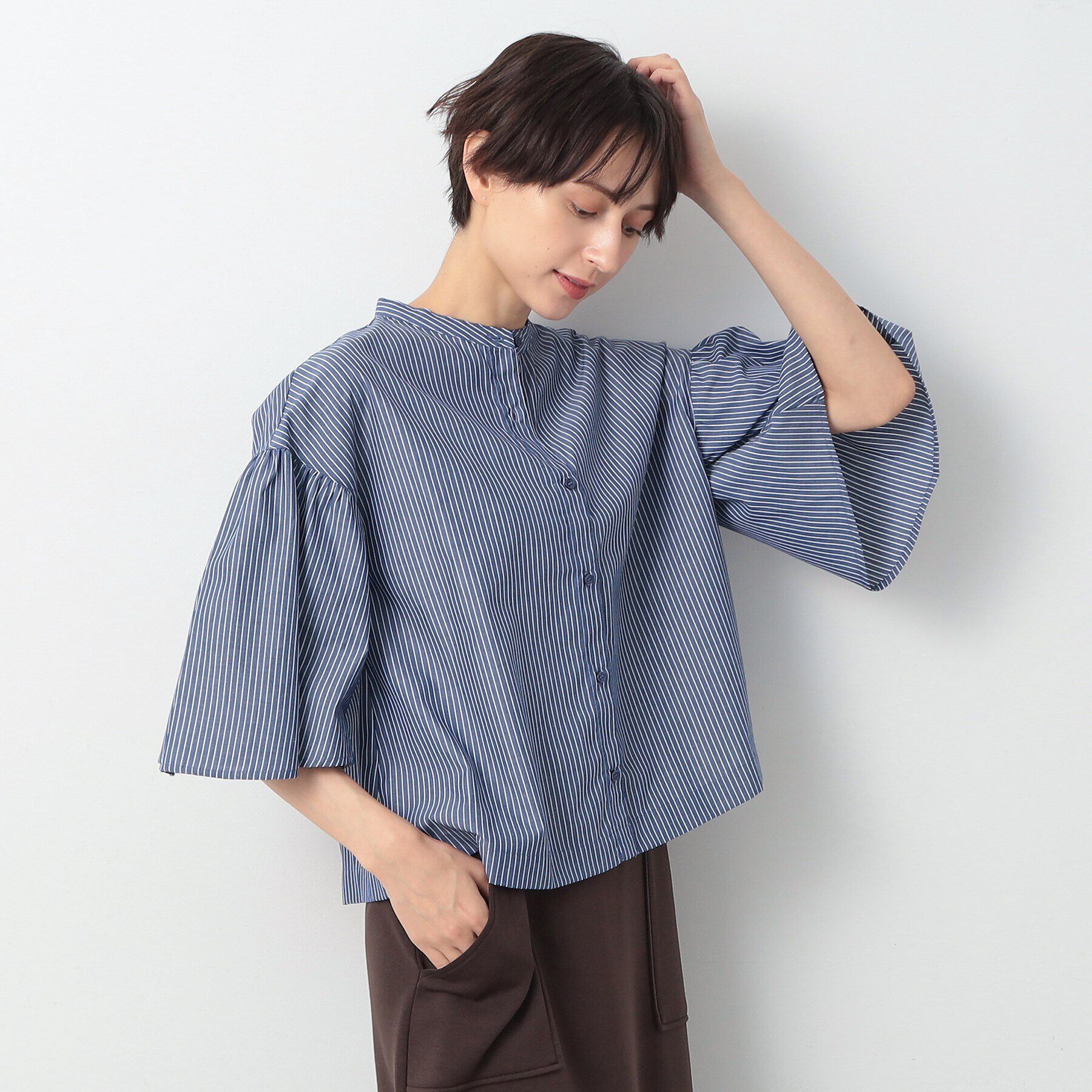 Dessin「【洗える】フレアスリーブブラウス（XS～L）」|シャツ・ブラウス|