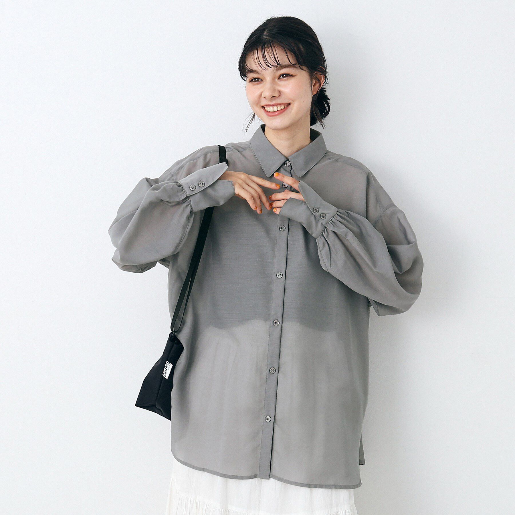 Dessin「シアーオーバーシャツ」|シャツ・ブラウス|ライトグレー(011