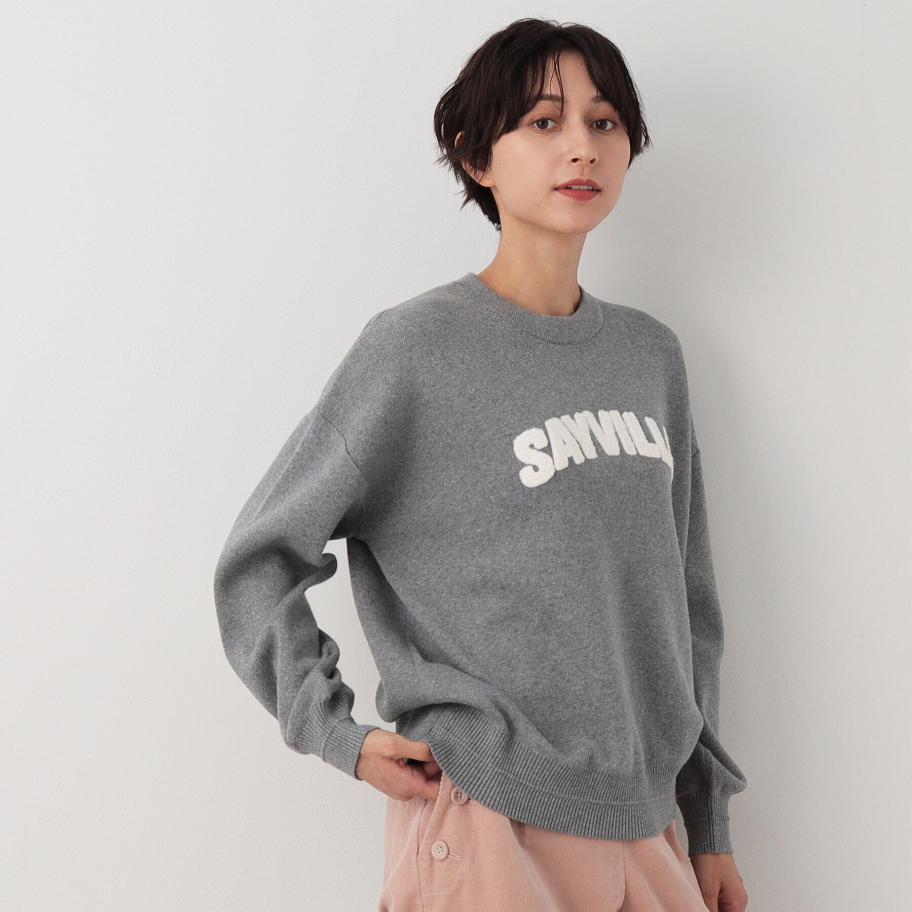 Dessin「【洗える】サガラ刺繍ロゴニット（XS～L）」|ニット・セーター|