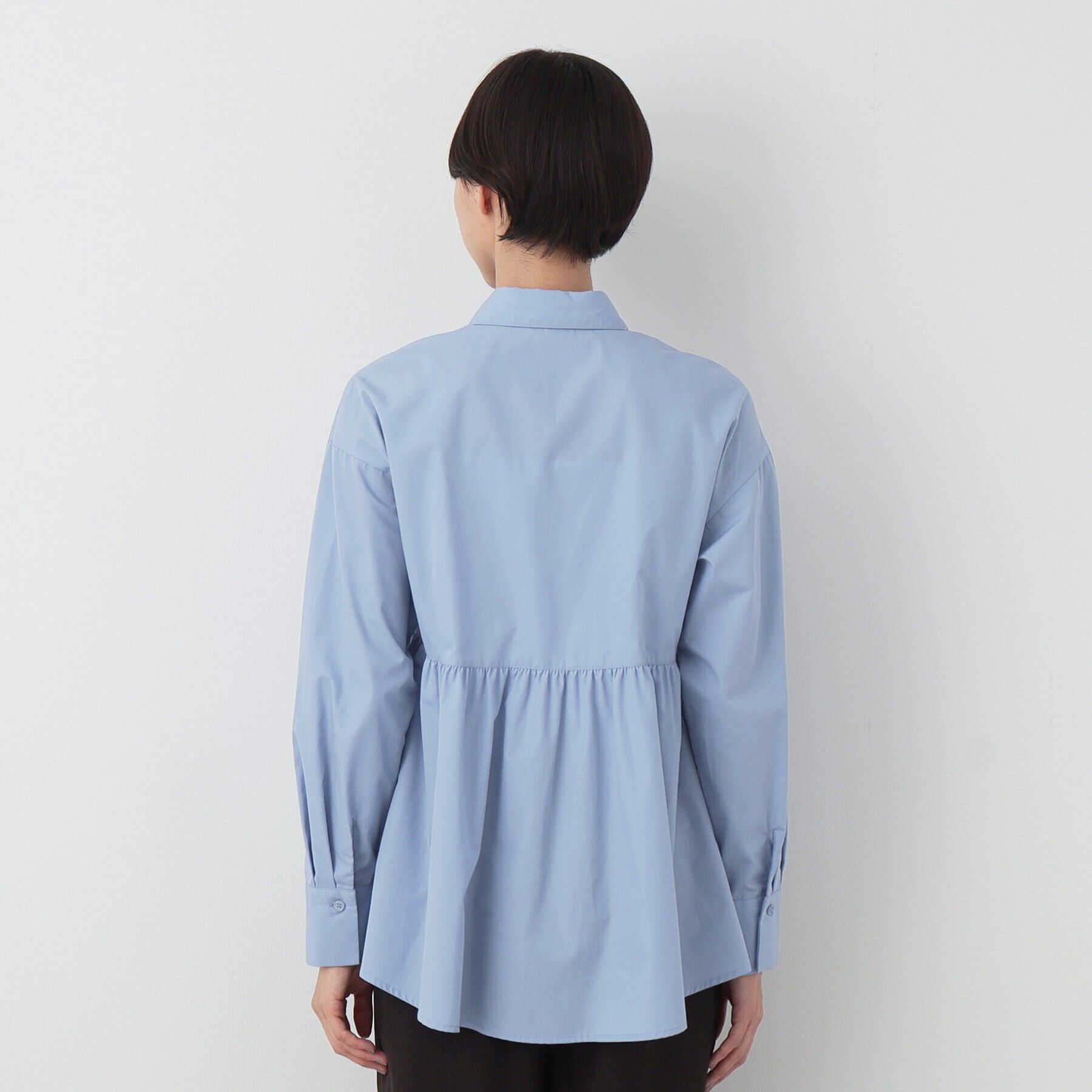 Dessin「【洗える】シャツカラーペプラムブラウス」|シャツ・ブラウス|