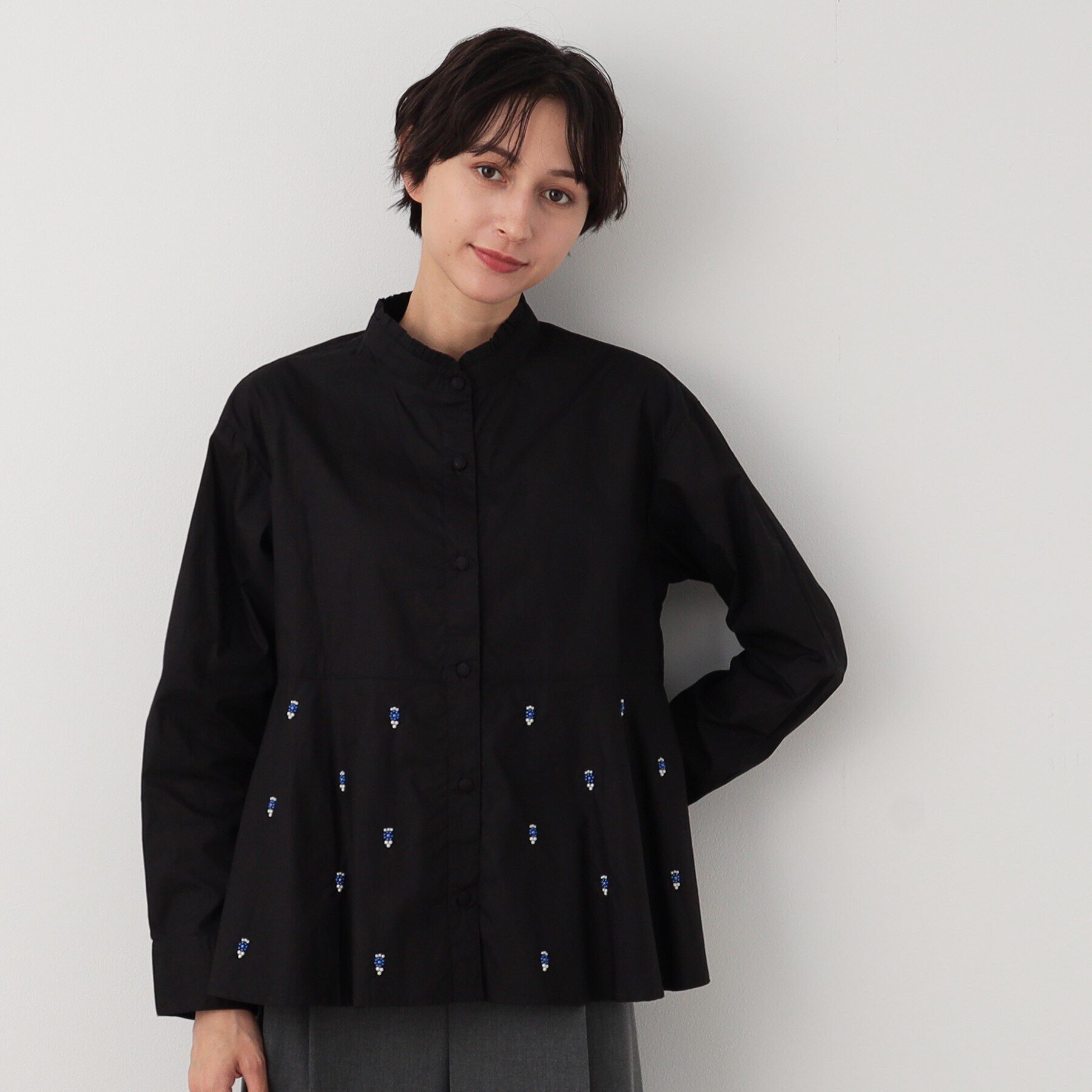 Dessin「【インド製】ビーズ付ブラウス」|シャツ・ブラウス|ブラック(019)