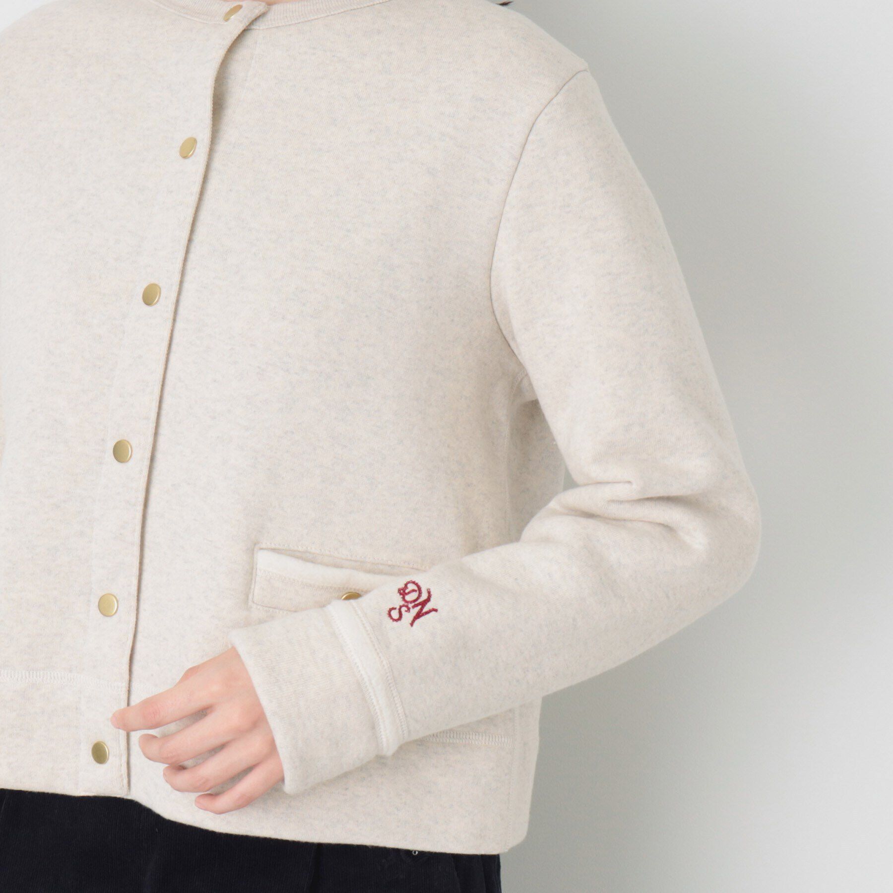 Dessin「【洗える】吊り裏毛クルーネックカーディガン」|カーディガン|