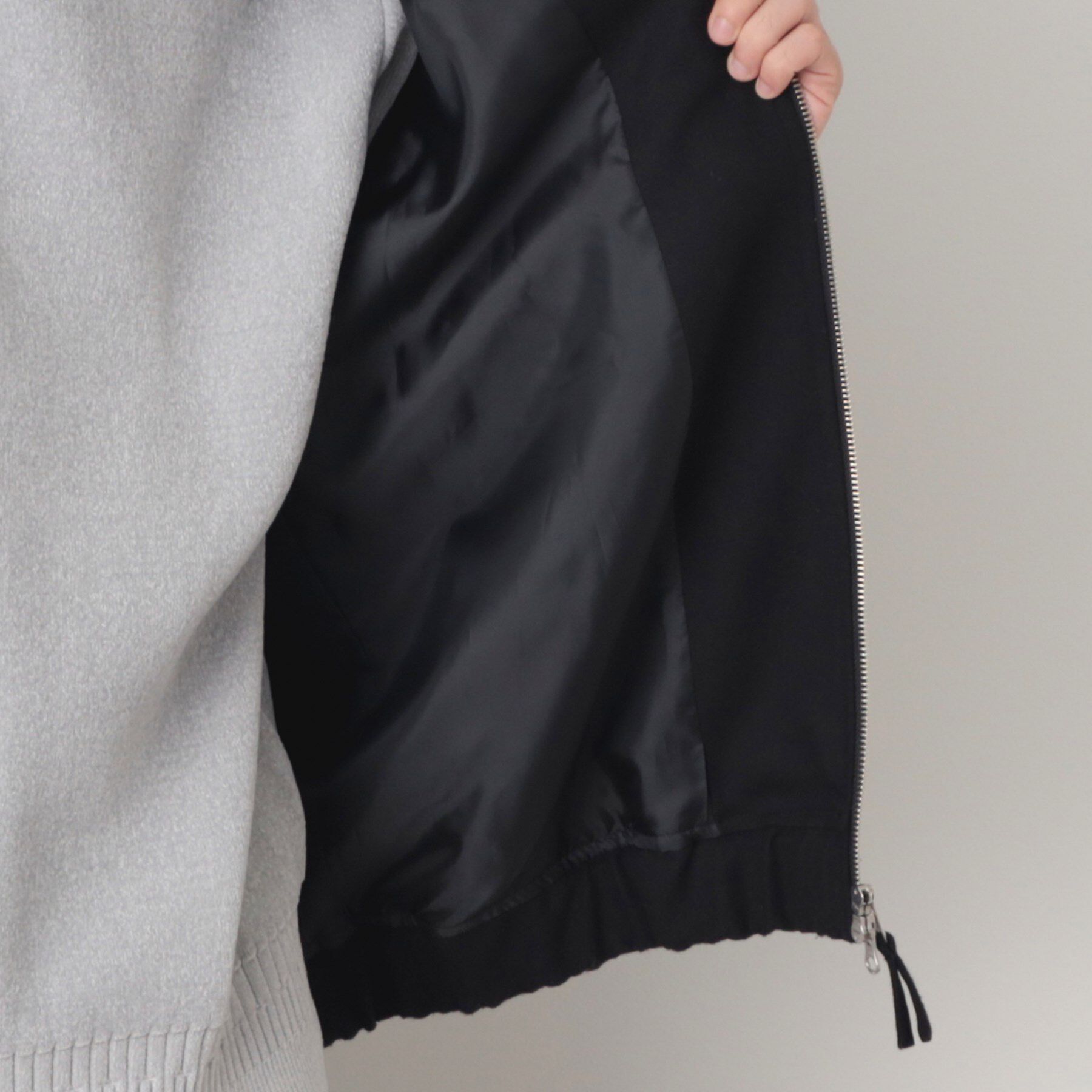 Dessin「バックチェック柄ジップアップブルゾン」|ブルゾン・スタジャン|