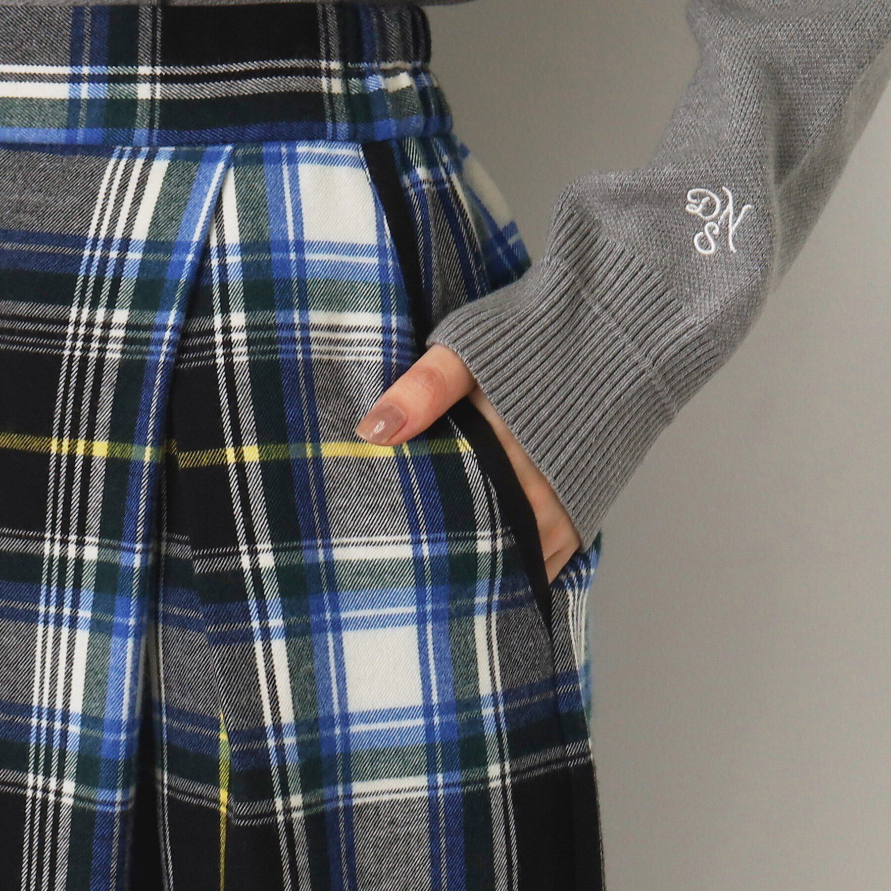 Dessin「【洗える】起毛チェックタックスカート（XS～L）」|スカート|