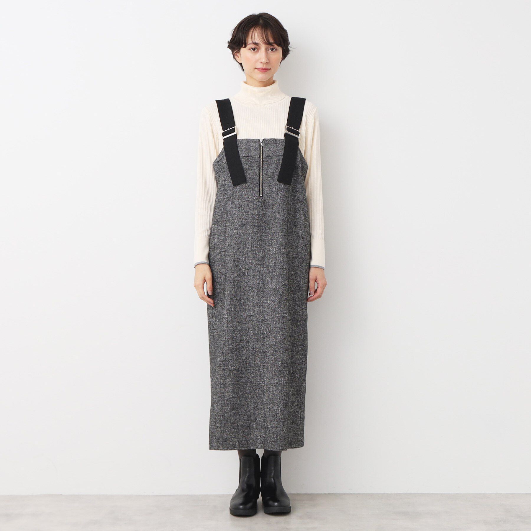 Dessin「【洗える】ツイードジャンパースカート」|ワンピース|