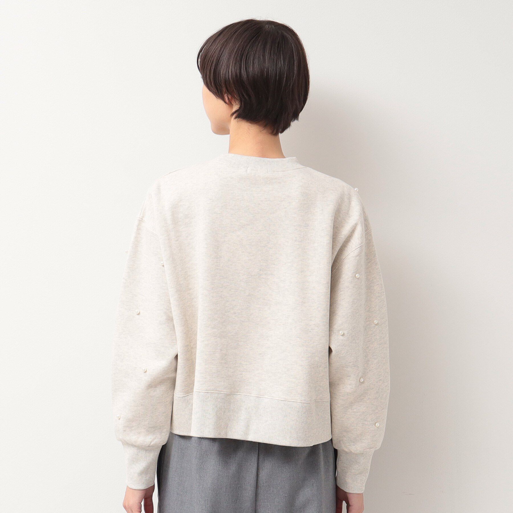 Dessin「【洗える】パール調付きスウェット（S～L）」|Tシャツ・カットソー|