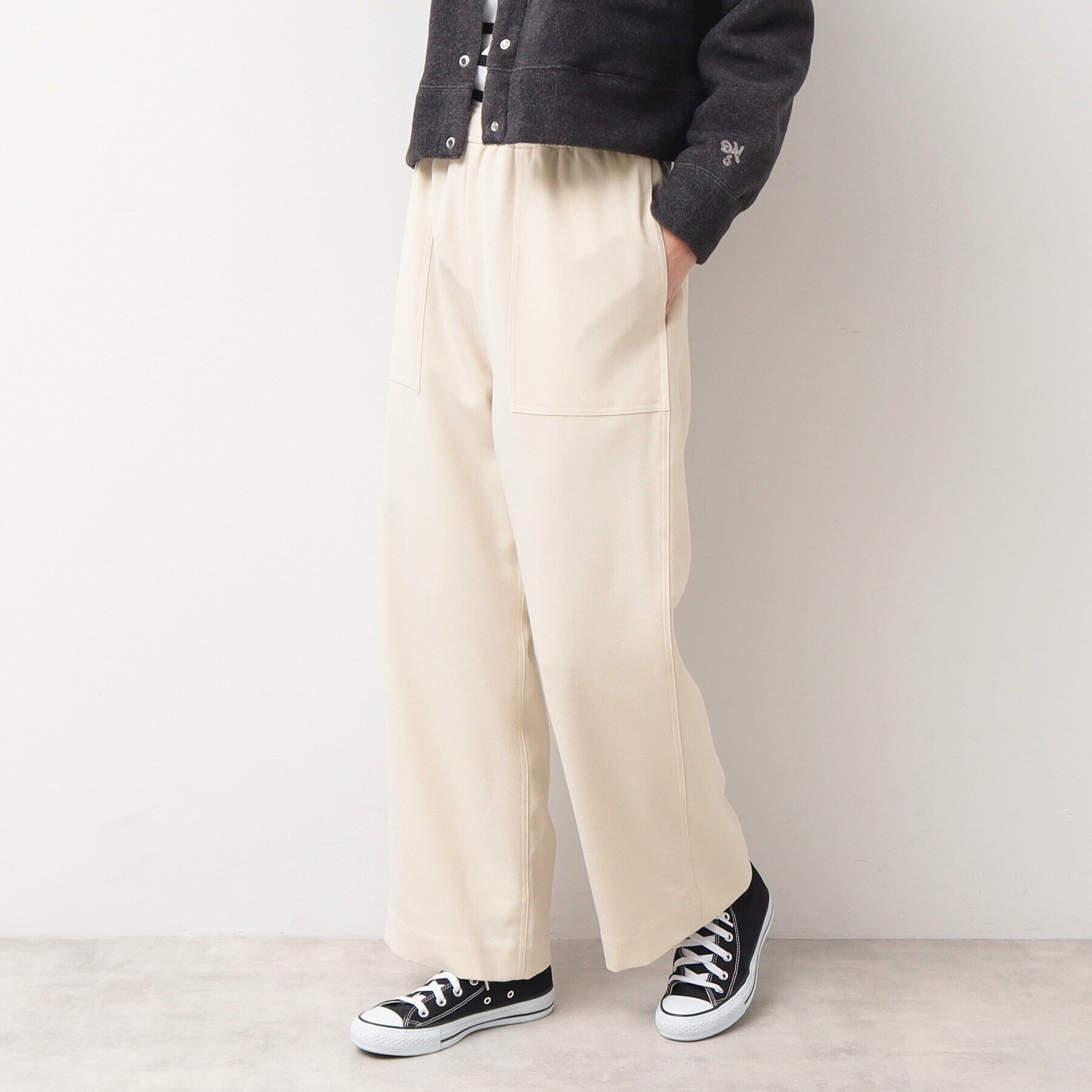 Dessin「【ウエストゴム・裏付き・洗える】アウトポケット付きパンツ（XS～L）」|その他|