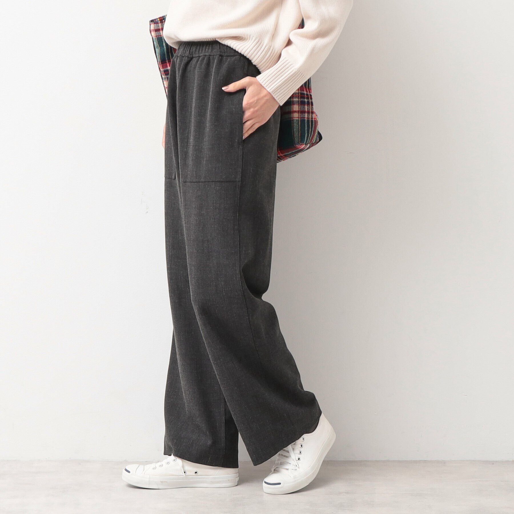 Dessin「【ウエストゴム・裏付き・洗える】アウトポケット付きパンツ（XS～L）」|その他|