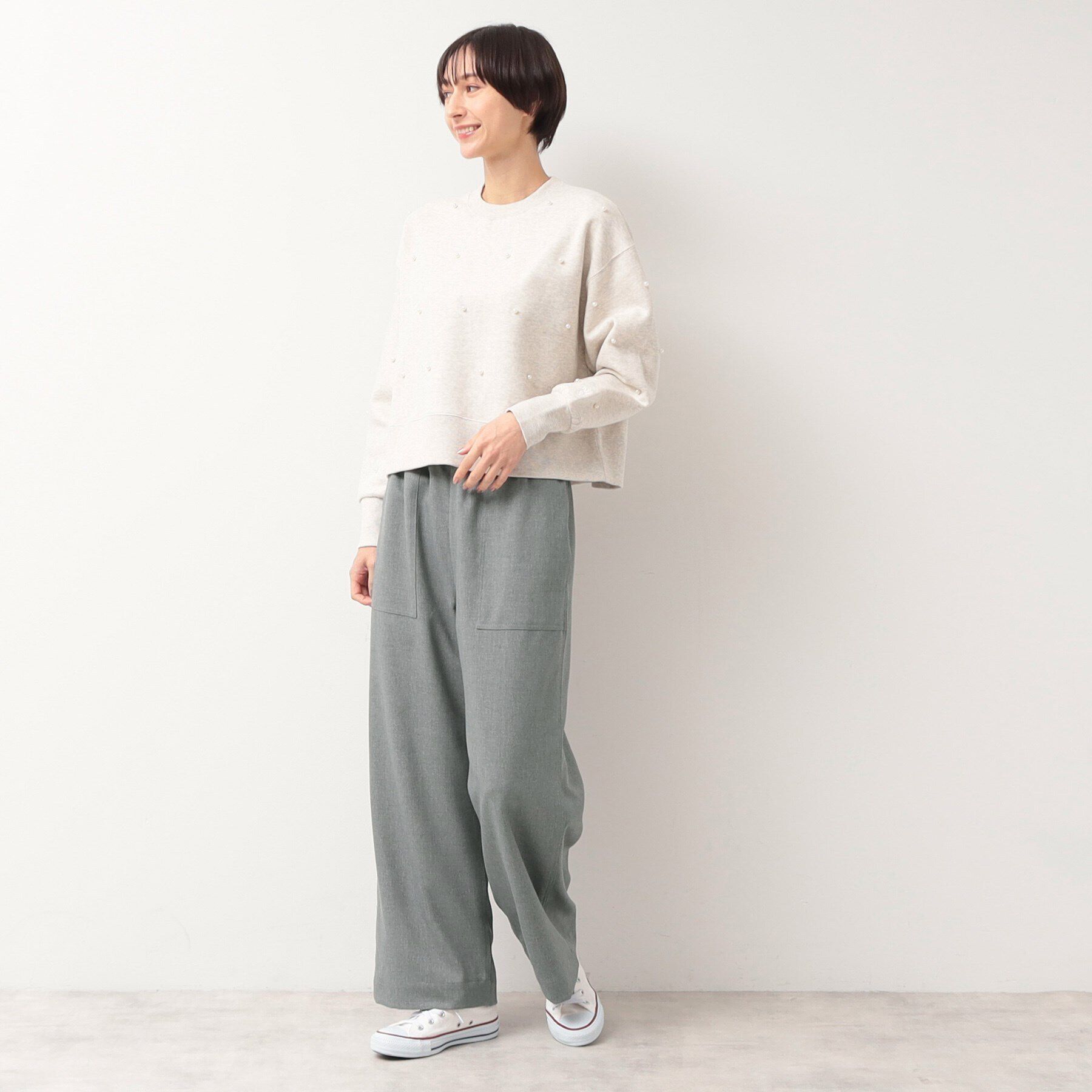 Dessin「【ウエストゴム・裏付き・洗える】アウトポケット付きパンツ（XS～L）」|その他|