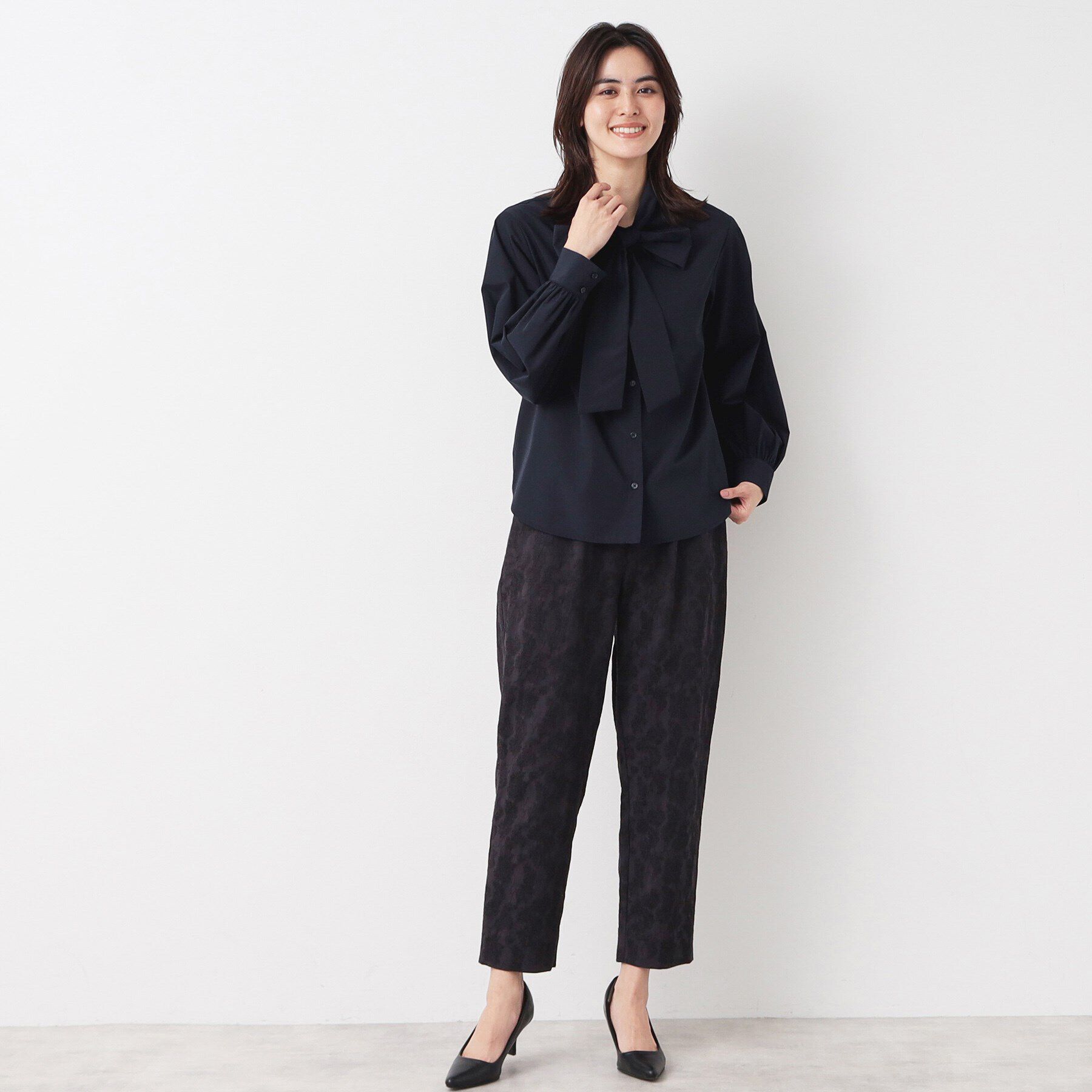 Dessin「【入卒/セレモニー/洗える】ボウタイリボンブラウス」|シャツ・ブラウス|