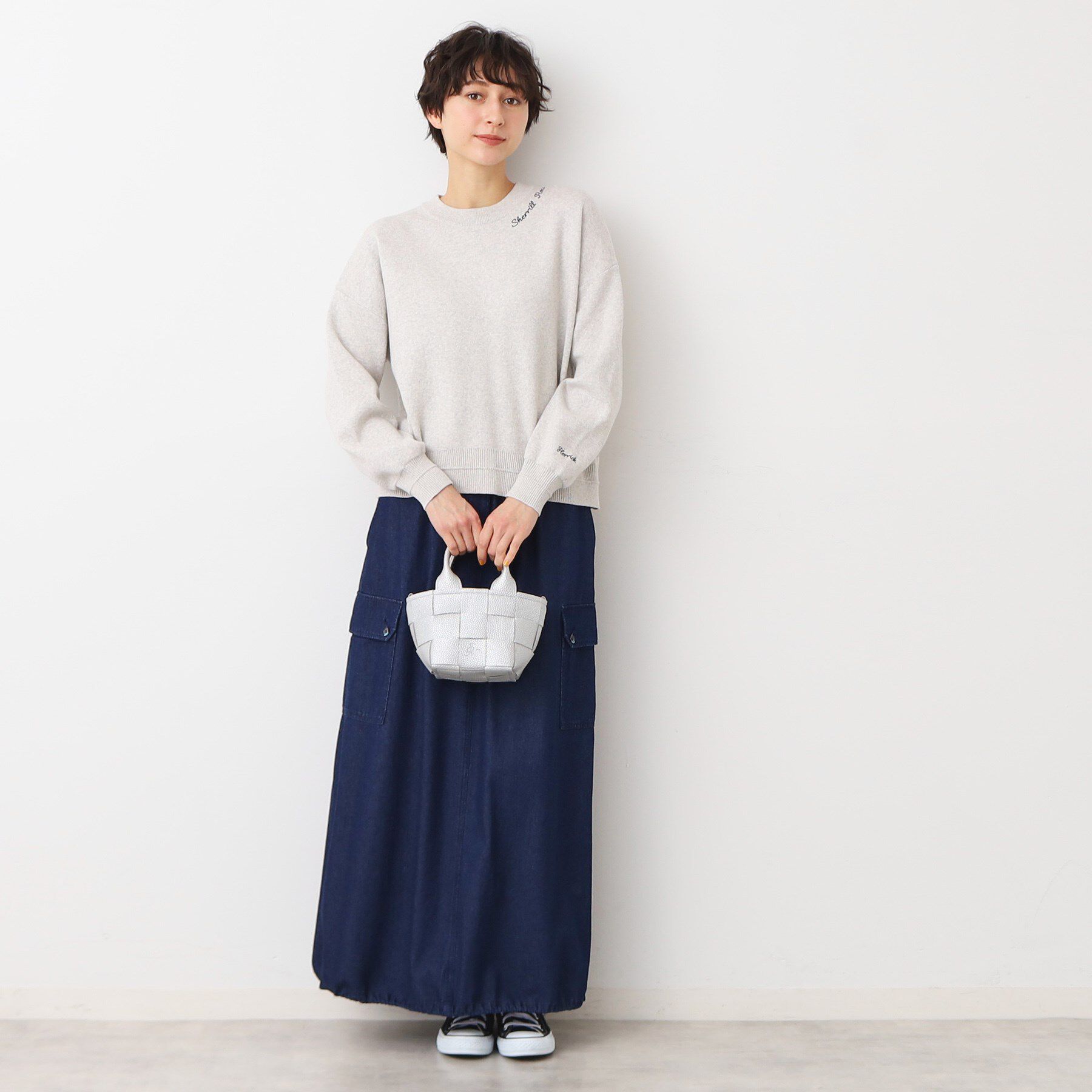 Dessin「【洗える】ロゴ刺繍ジャカードニット（XS～L）」|ニット・セーター|