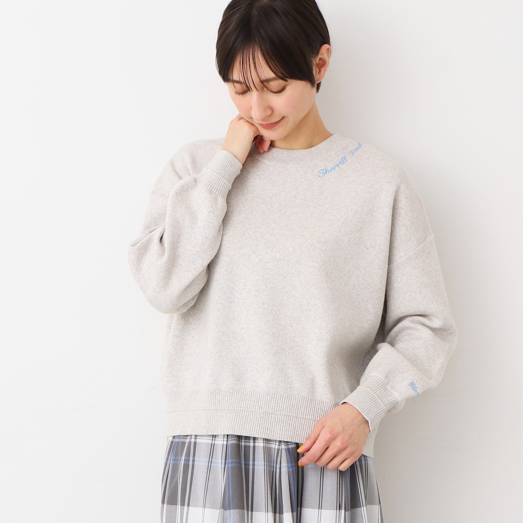 Dessin「【洗える】ロゴ刺繍ジャカードニット（XS～L）」|ニット・セーター|