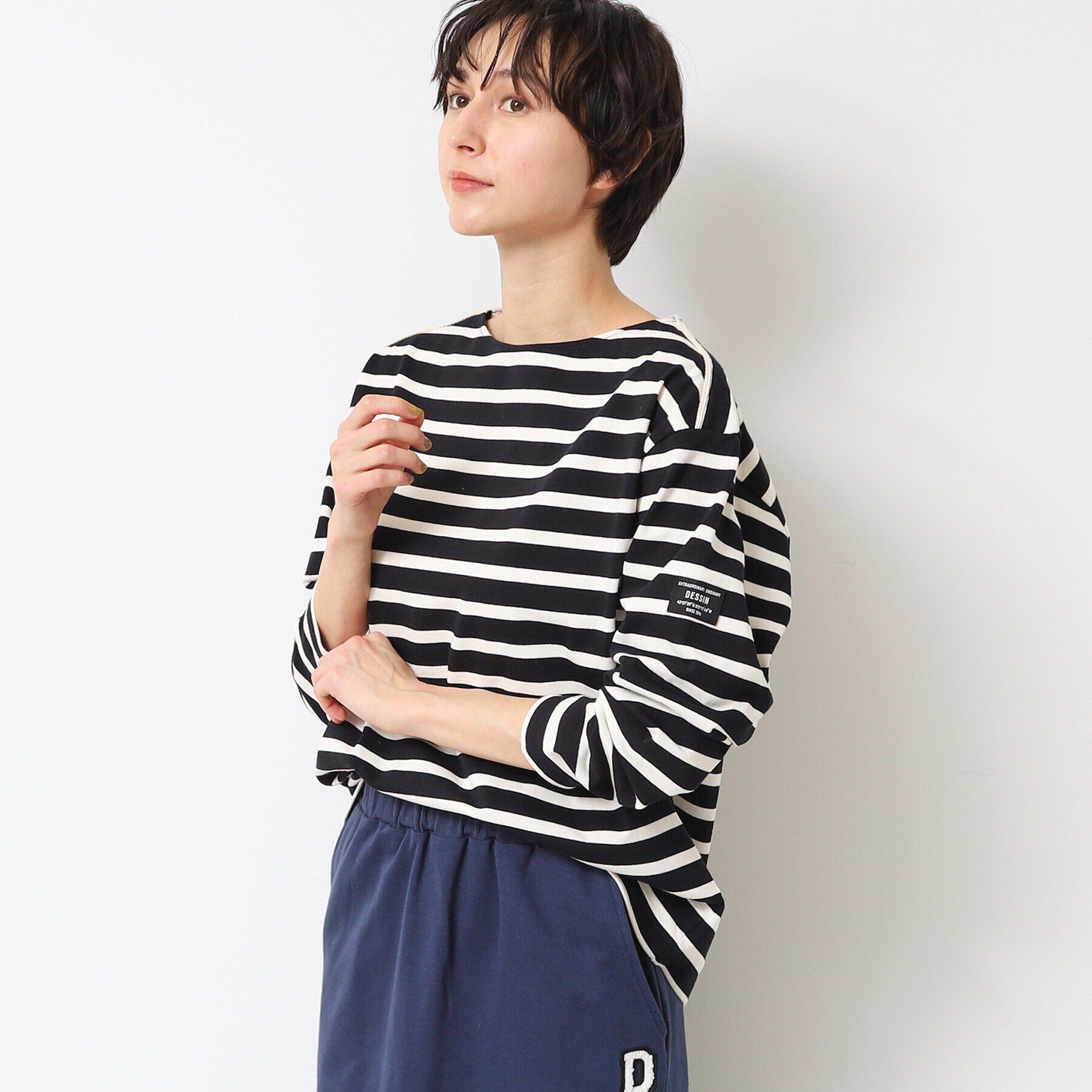 Dessin「◆【ユニセックス】ボーダー長袖Tシャツ」|Tシャツ・カットソー|