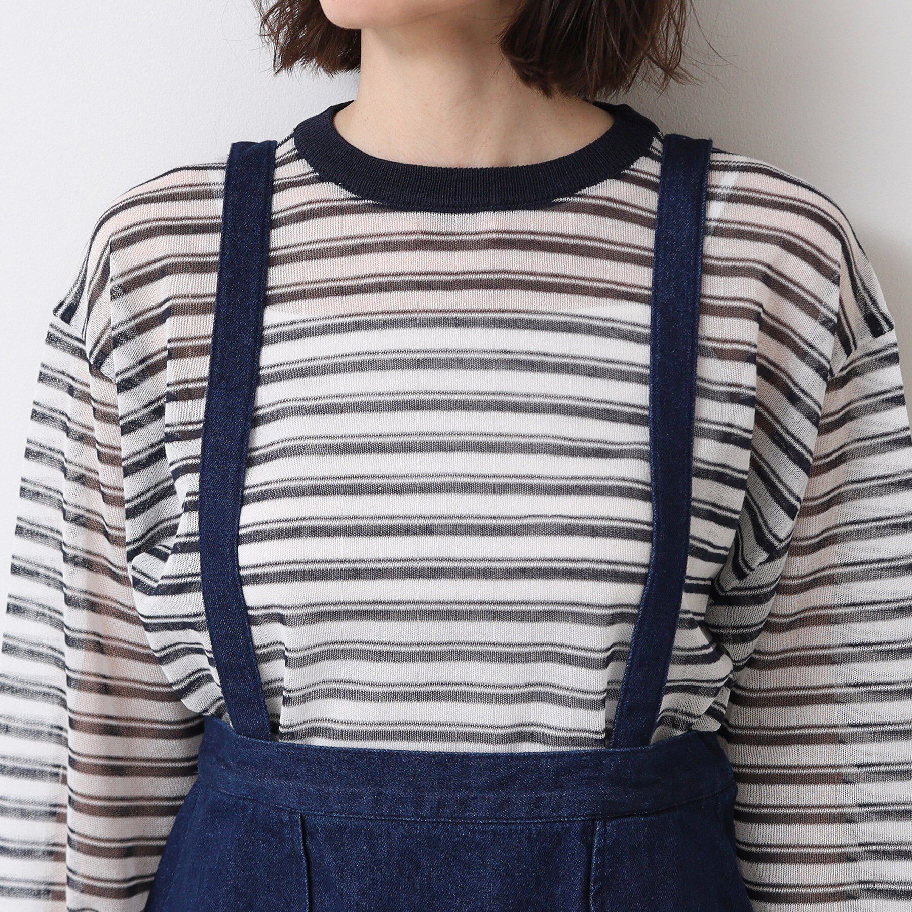 Dessin「【洗える・後ろゴム】サスペンダー付デニムスカート（S～L）」|スカート|