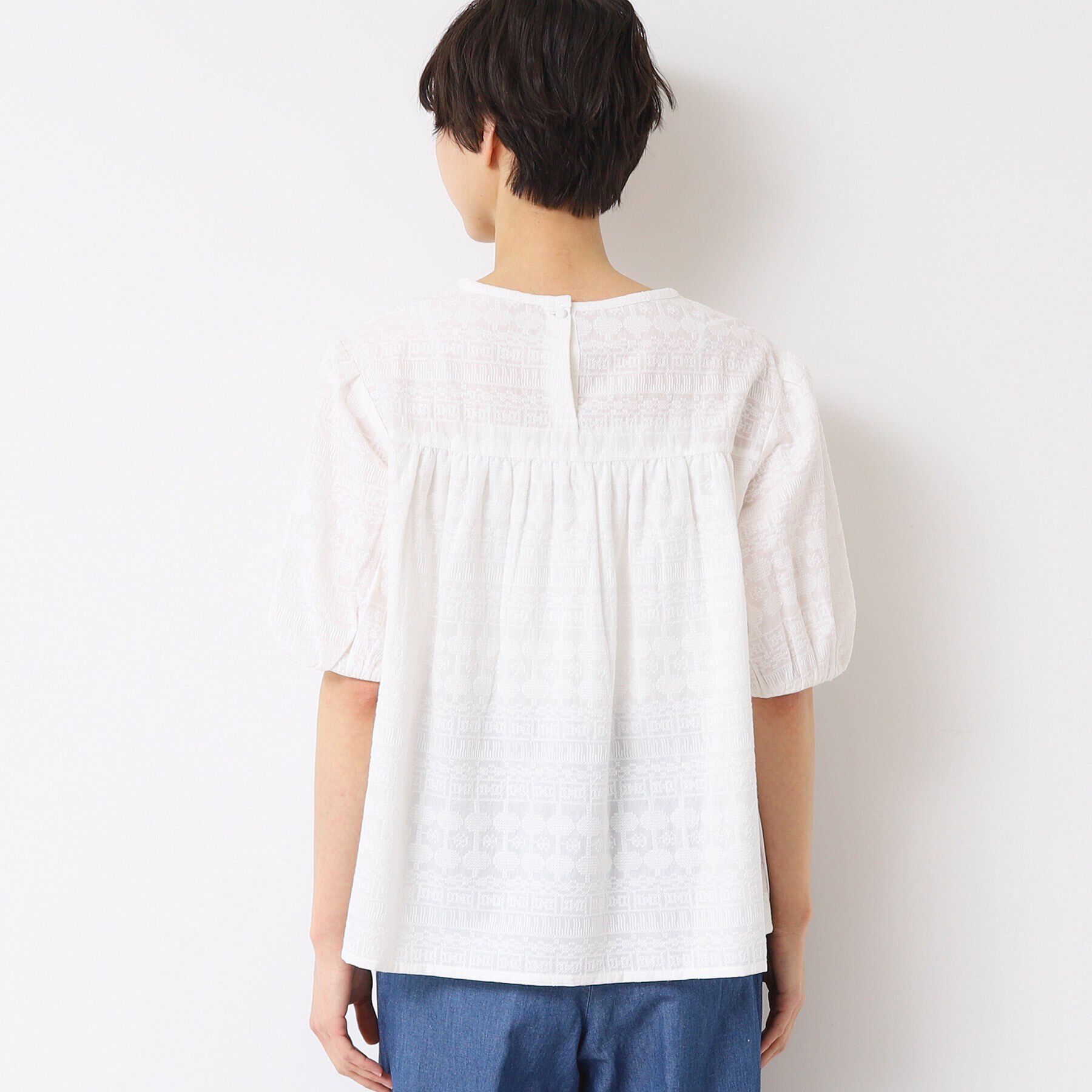 Dessin「【インド刺繍・セットアップ可能・洗える】クルーネックブラウス」|シャツ・ブラウス|