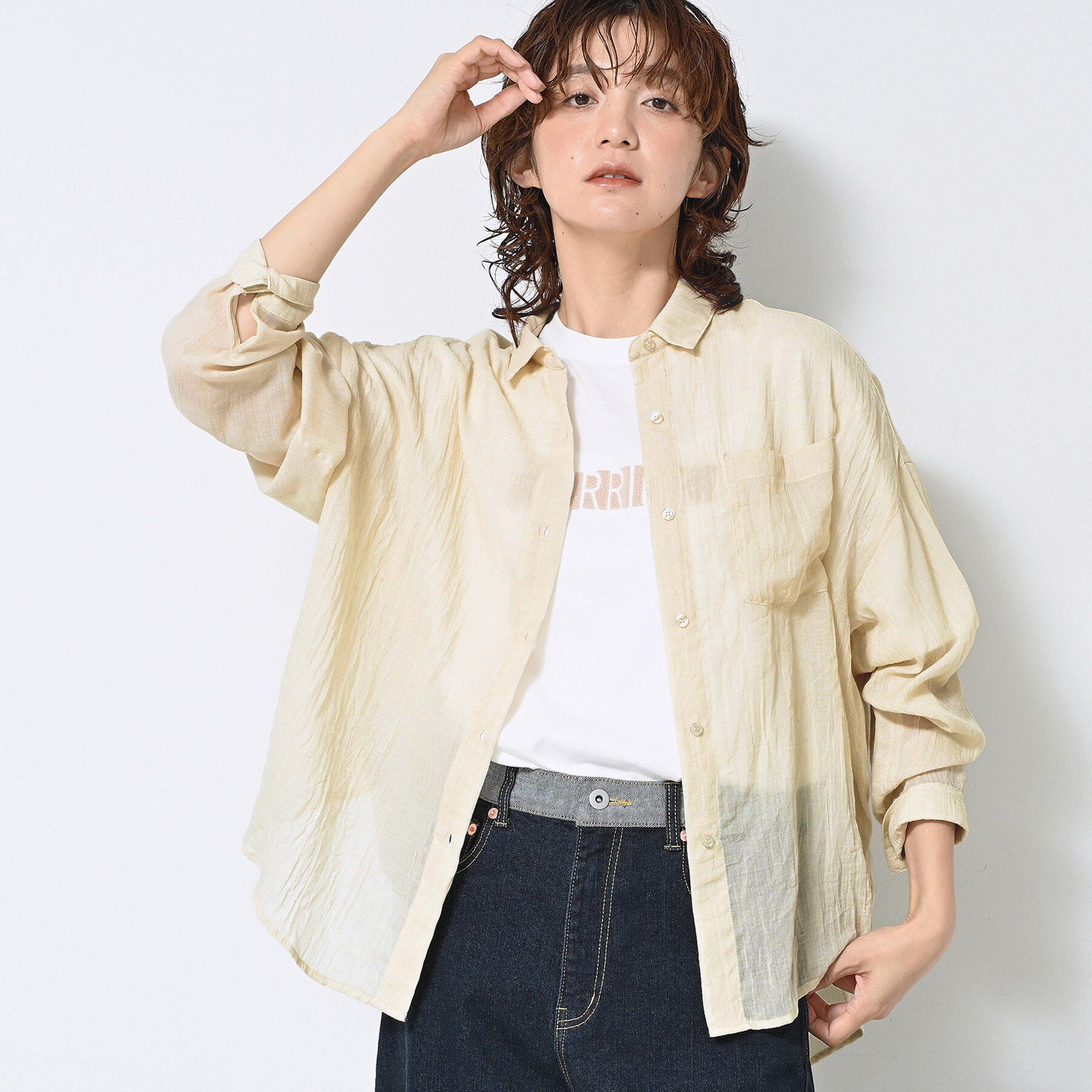 Dessin「【洗える】シアーシャンブレーシャツ」|シャツ・ブラウス|