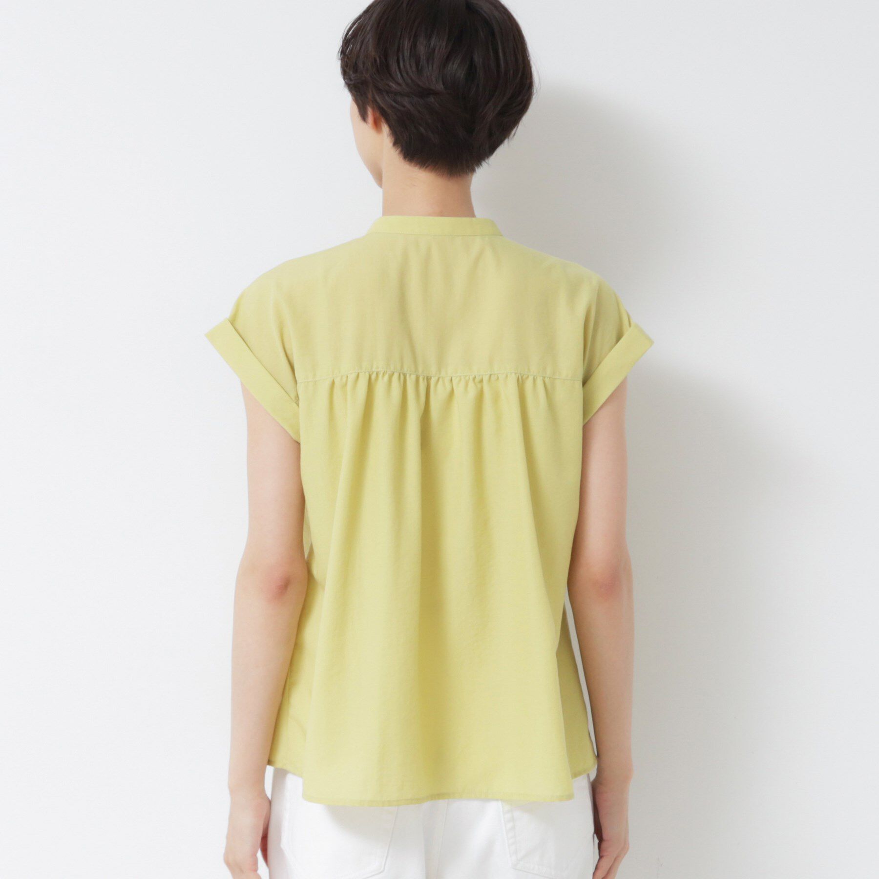 Dessin「【洗える】ピンタックデザインフレンチスリーブブラウス」|シャツ・ブラウス|