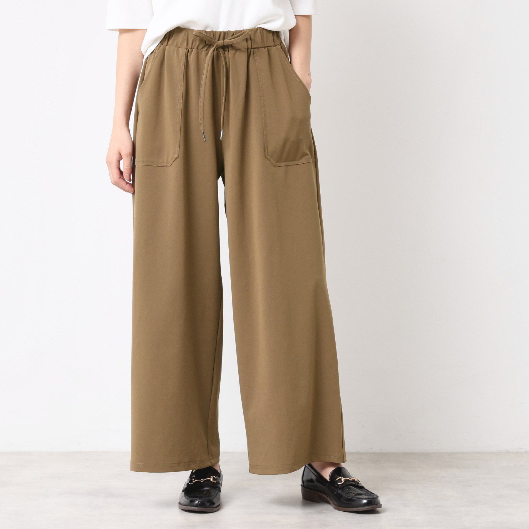 Dessin「【ウエストゴム・洗える】ストレッチワイドパンツ」|その他|