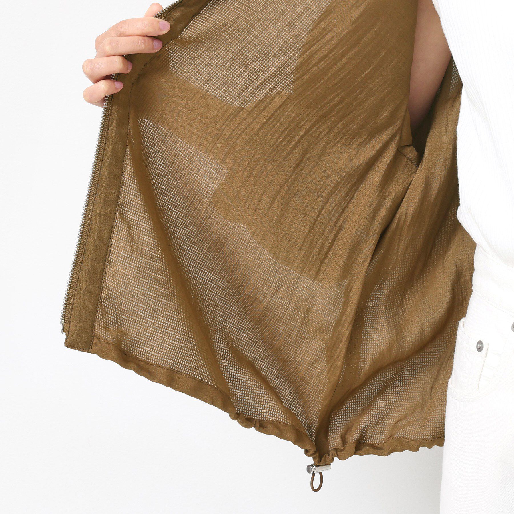 Dessin「【洗える】メッシュシアージャケット」|ブルゾン・スタジャン|