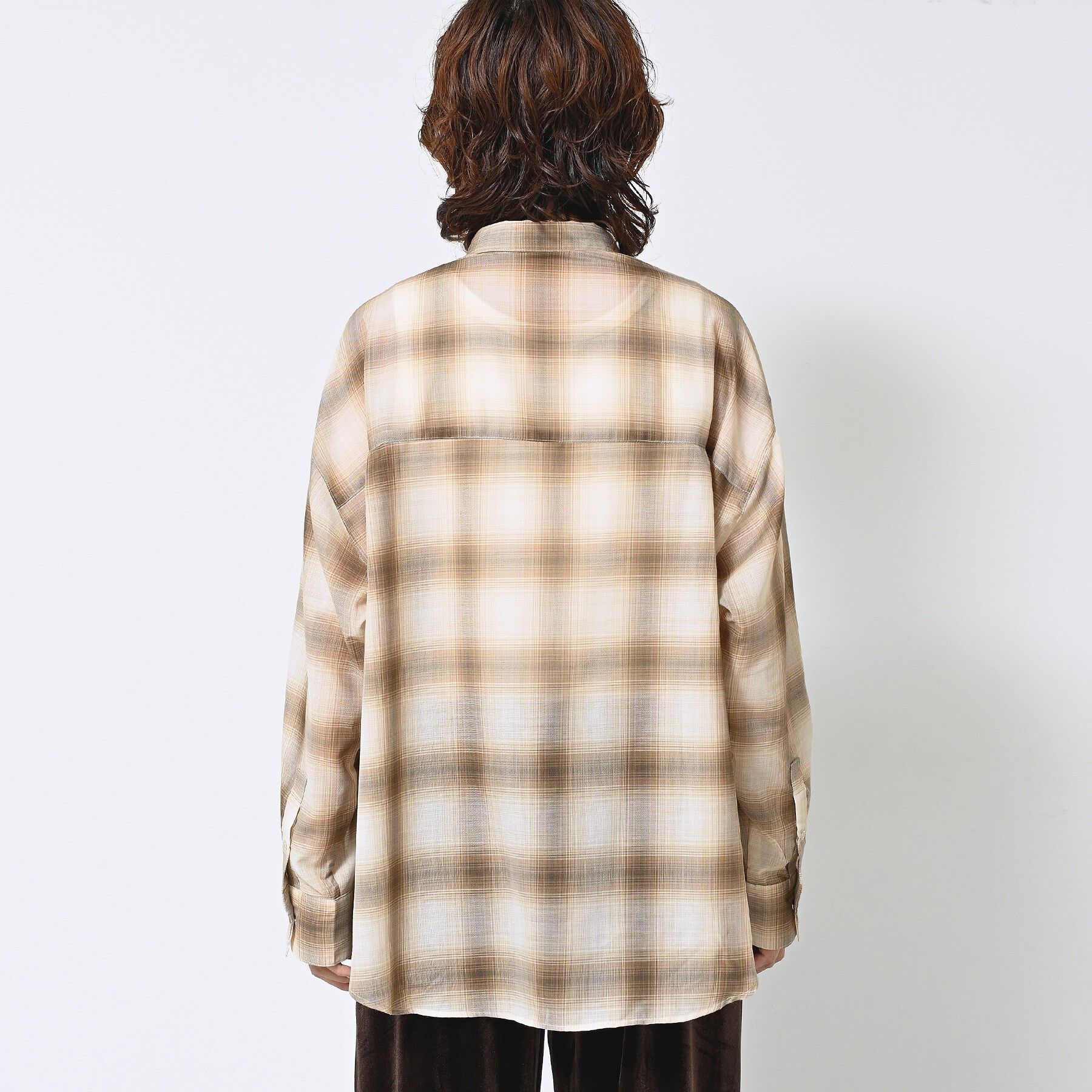 Dessin「【洗える】シアーオンブレーチェックシャツ」|シャツ・ブラウス|