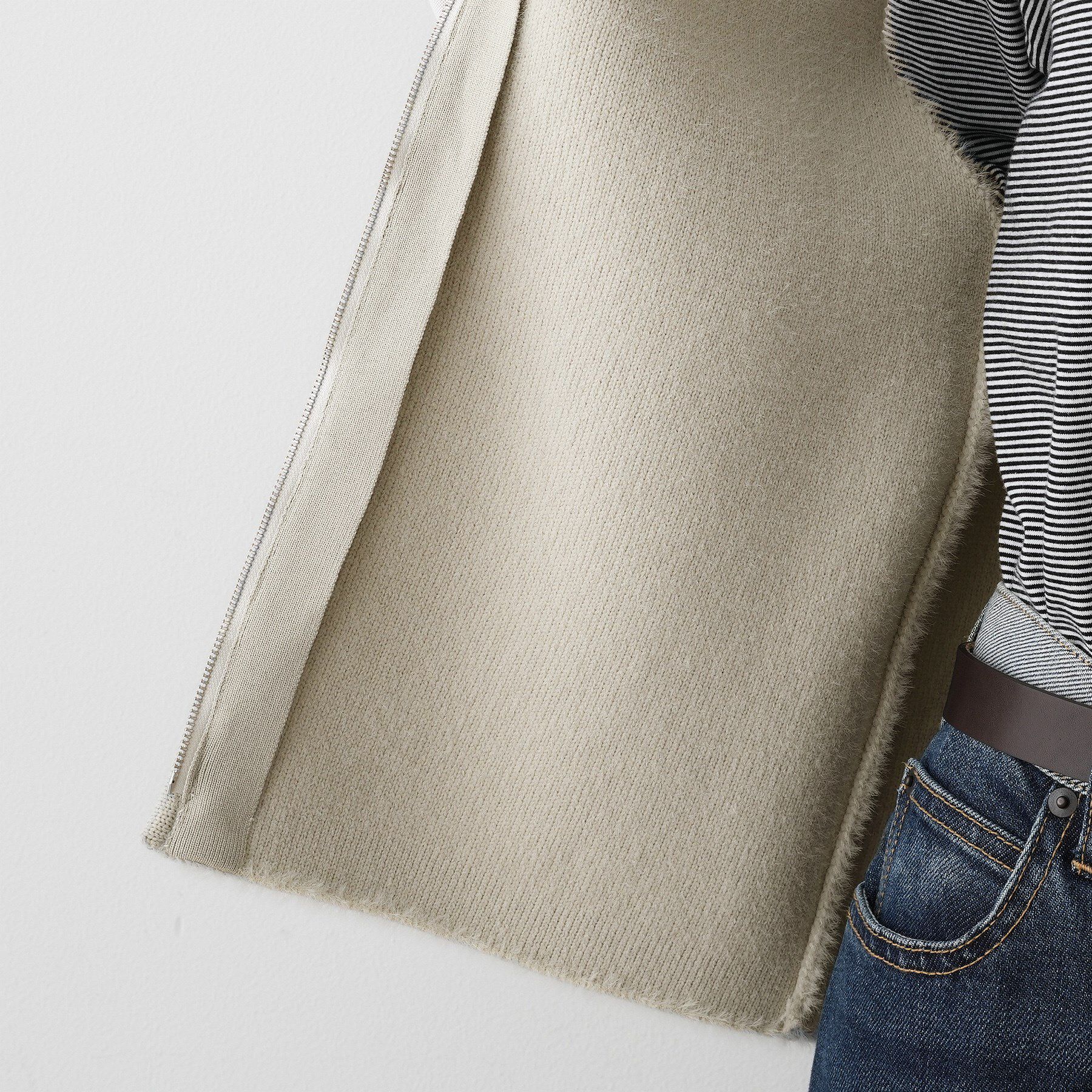 Dessin「【洗える】ファーヤーンジップジレ」|ベスト・ジレ|