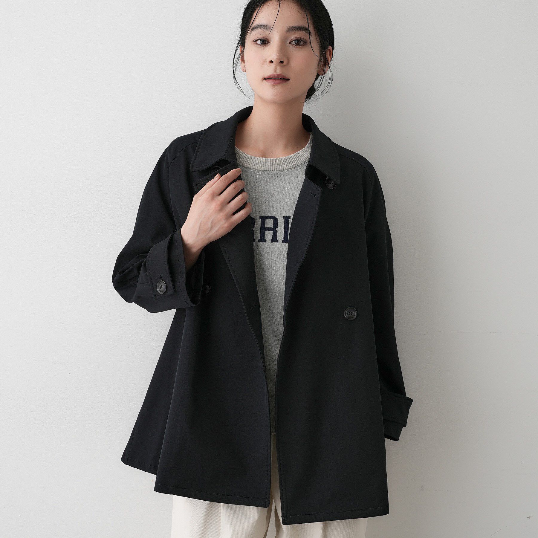 Dessin「【撥水・洗える】スタンドカラートレンチジャケット」|トレンチコート|