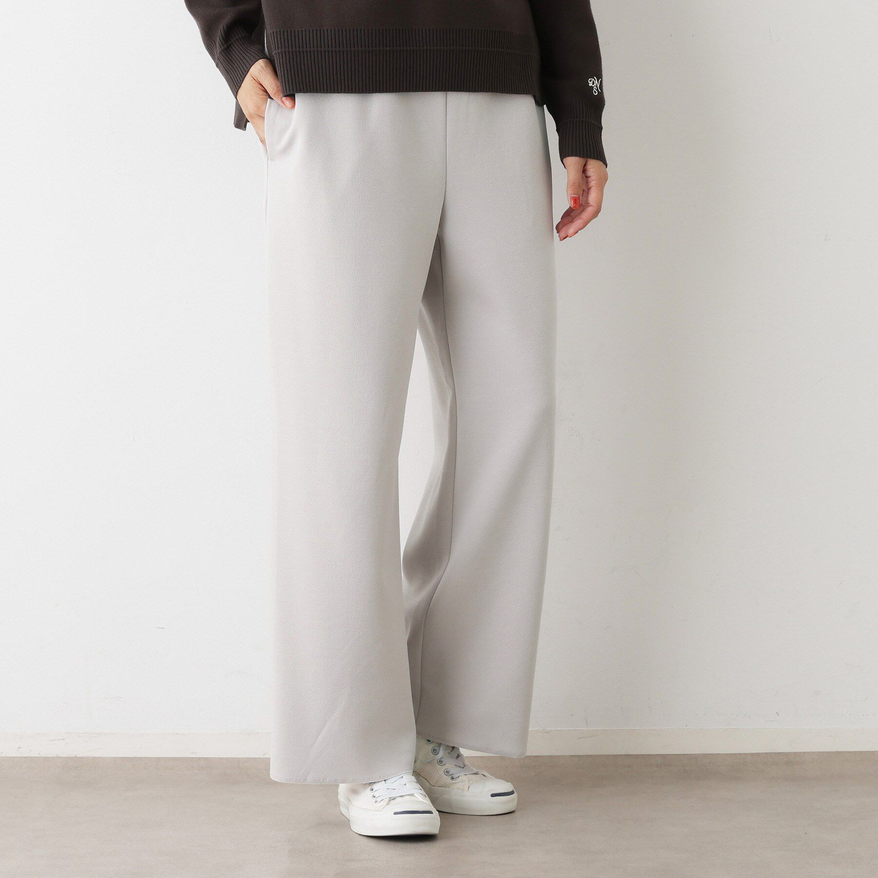 Dessin「【セットアップ可/洗える】ドライタッチジョーゼットリラクシーパンツ」|その他|グレージュ(050)