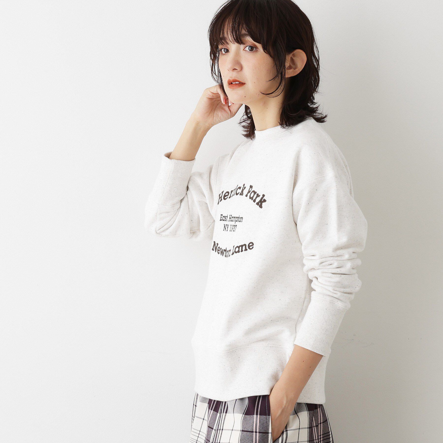 Dessin「【ユニセックス/洗える】ネップ裏毛スウェットトレーナー」|パーカー|