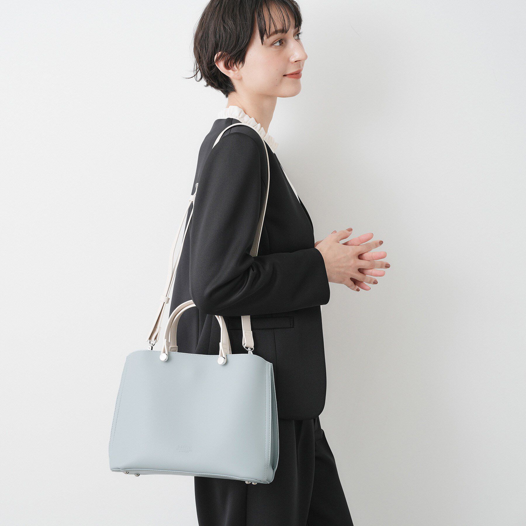 Dessin「【2WAY】3ポケットハンドバッグ」|ハンドバッグ|ブルー(591)