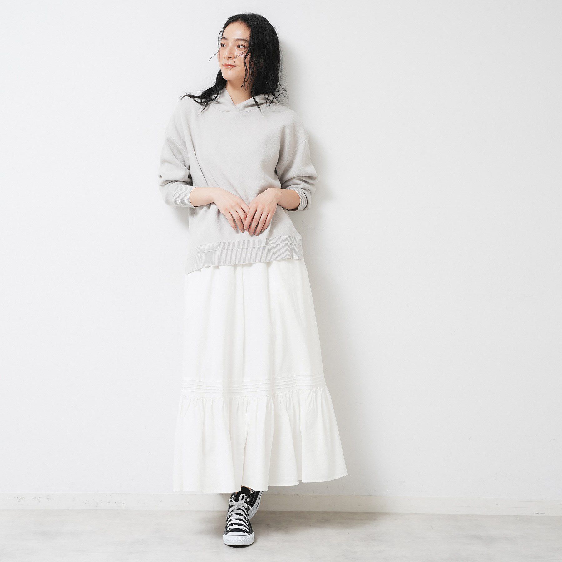 Dessin「【ウエストゴム/洗える】コットンフレアスカート」|スカート|