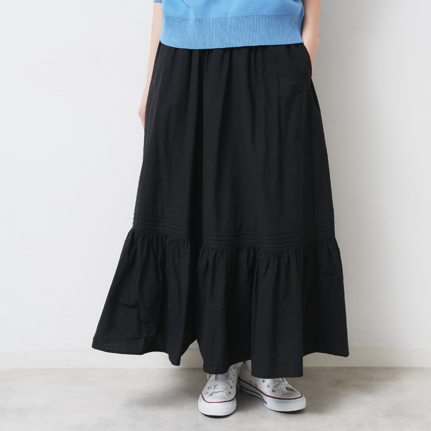 Dessin「【ウエストゴム/洗える】コットンフレアスカート」|スカート|