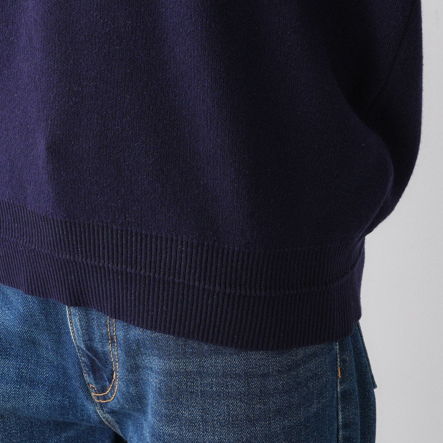 Dessin「【ユニセックス/洗える】ロゴ刺繍入りコットンジャカード」|ニット・セーター|