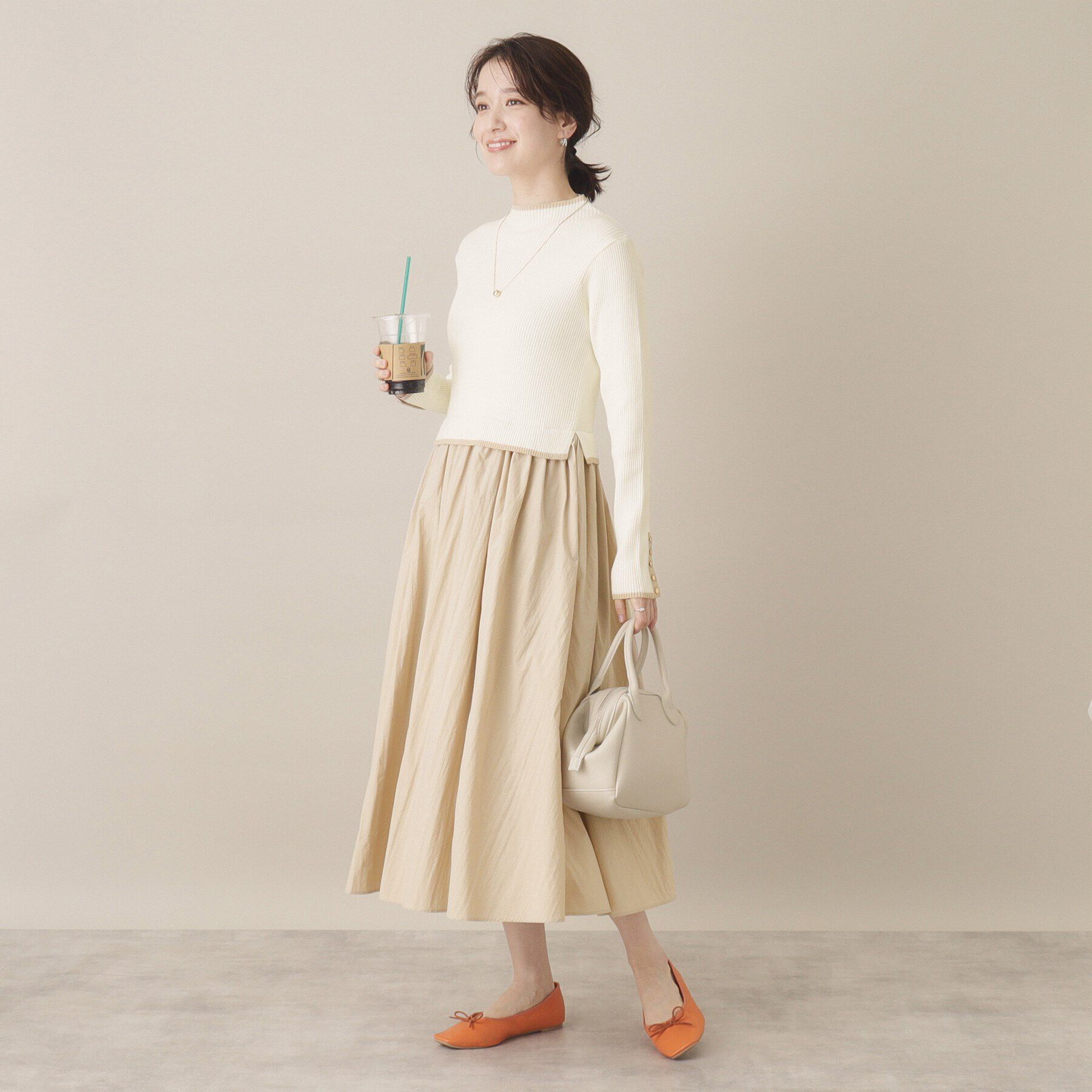 ITS&rsquo;DEMO「【手洗い可／ウエスト総ゴム】ドッキングワンピース」|ワンピース|