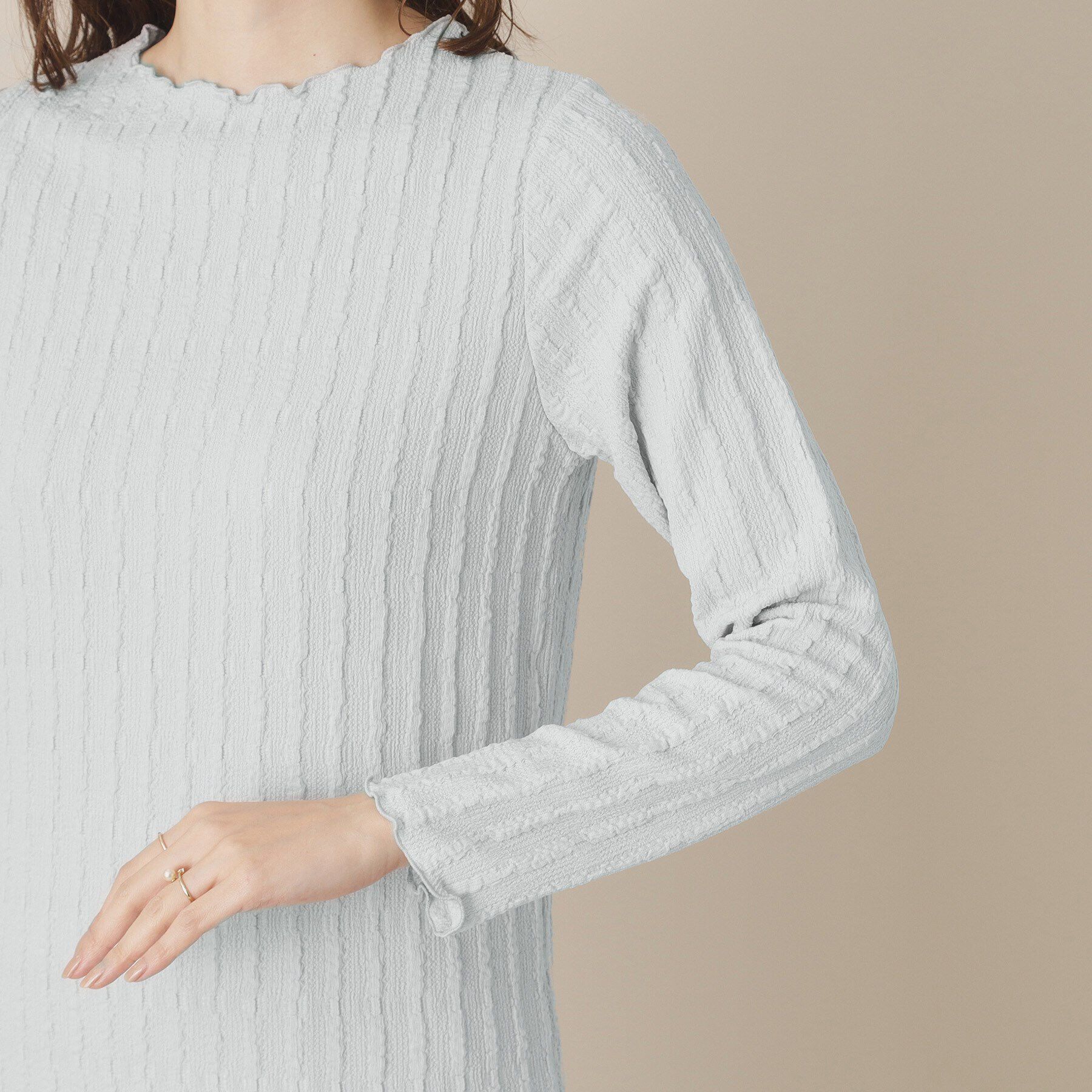 ITS&rsquo;DEMO「【手洗い可】ふくれジャカードプルオーバー」|Tシャツ・カットソー|