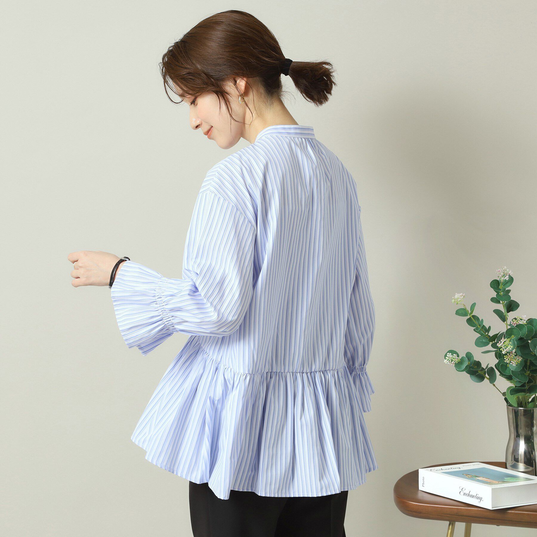 ITS&rsquo;DEMO「【手洗い可／通勤】ペプラムブラウス」|シャツ・ブラウス|