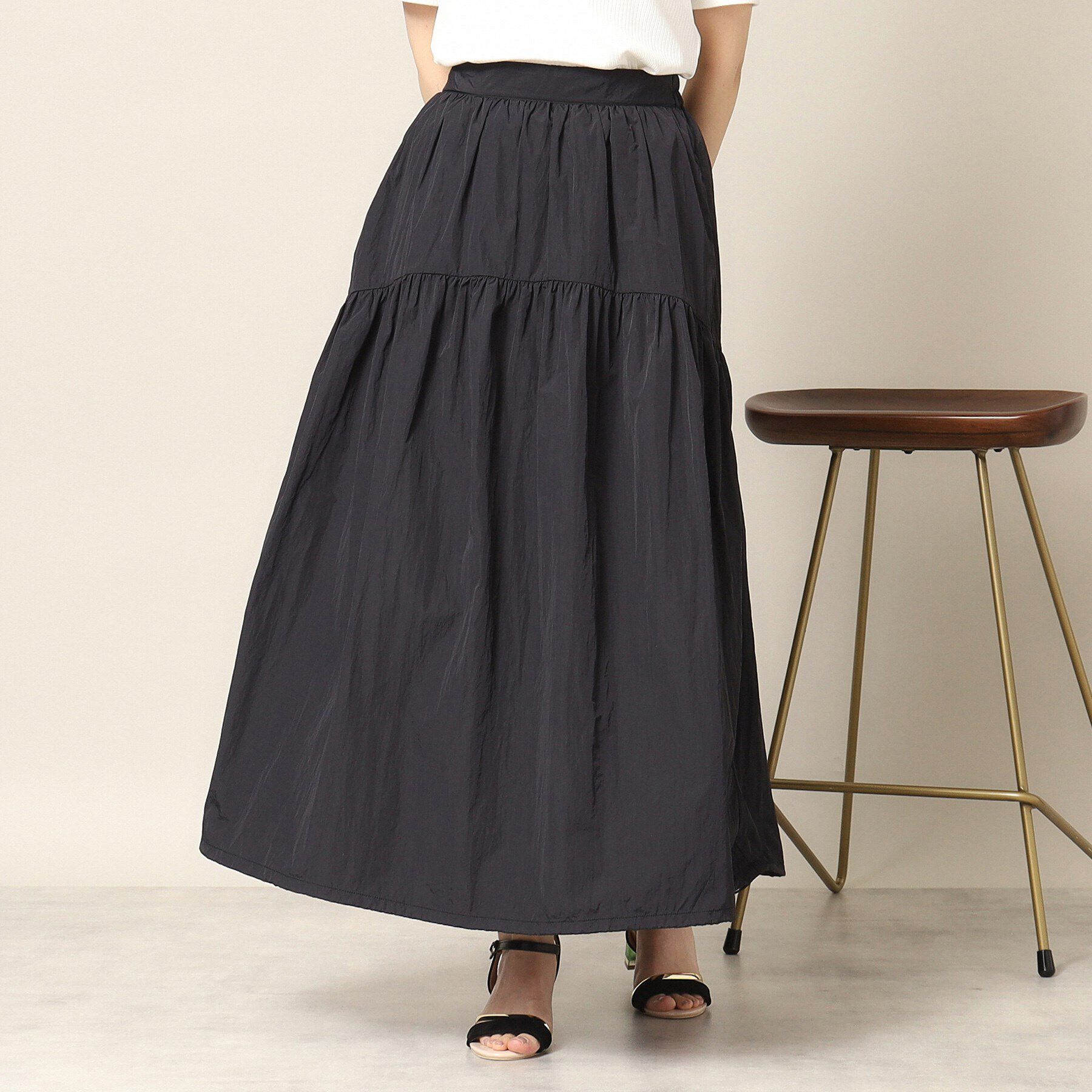 ITS&rsquo;DEMO「【後ろウエストゴム／手洗い可】バルーンスカート」|スカート|