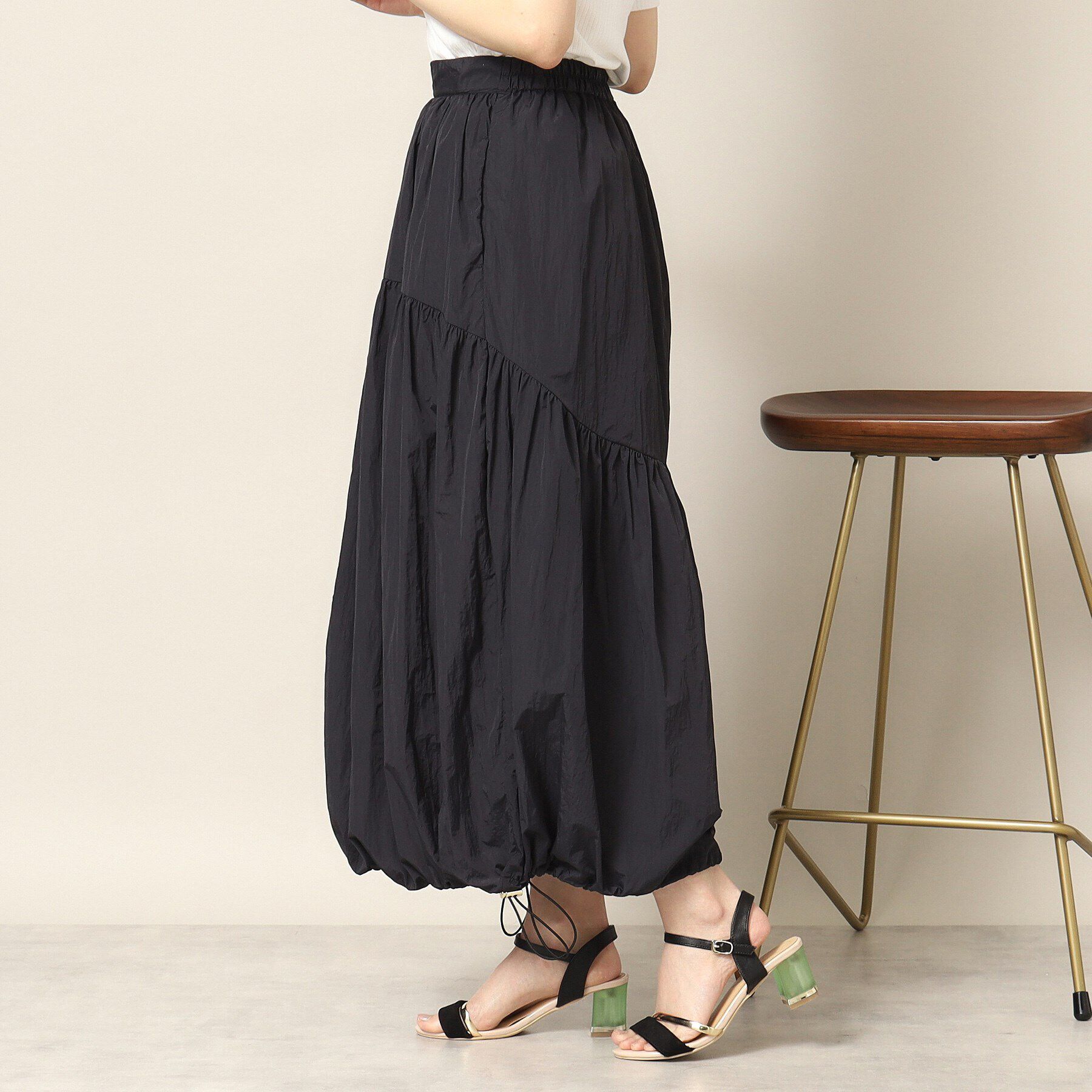 ITS&rsquo;DEMO「【後ろウエストゴム／手洗い可】バルーンスカート」|スカート|