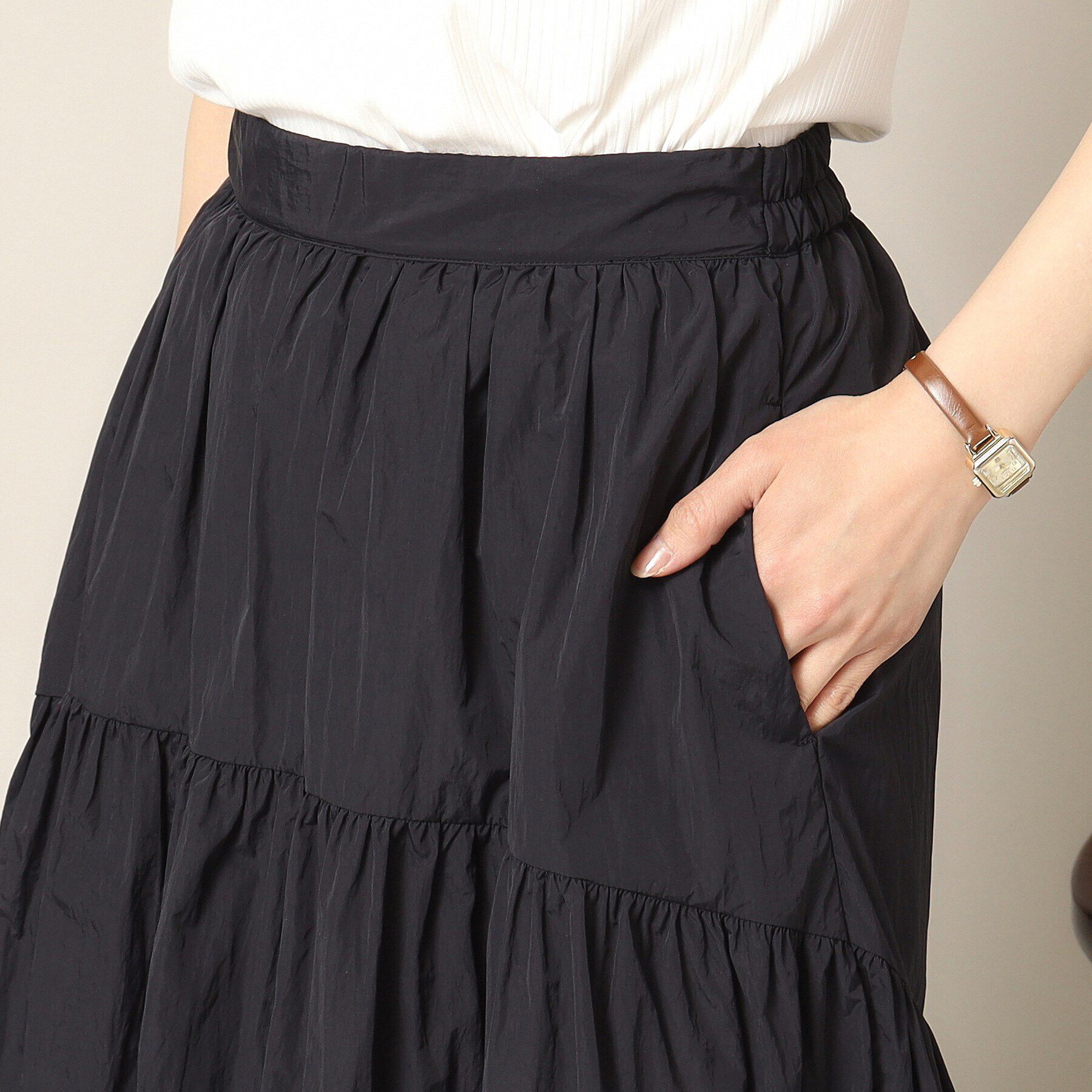 ITS&rsquo;DEMO「【後ろウエストゴム／手洗い可】バルーンスカート」|スカート|