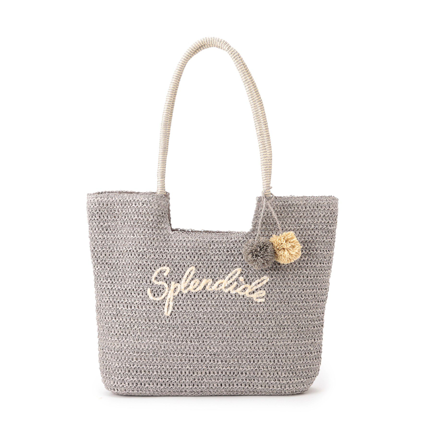 ITS&rsquo;DEMO「チャーム付ロゴ刺繍雑材トート」|トートバッグ|