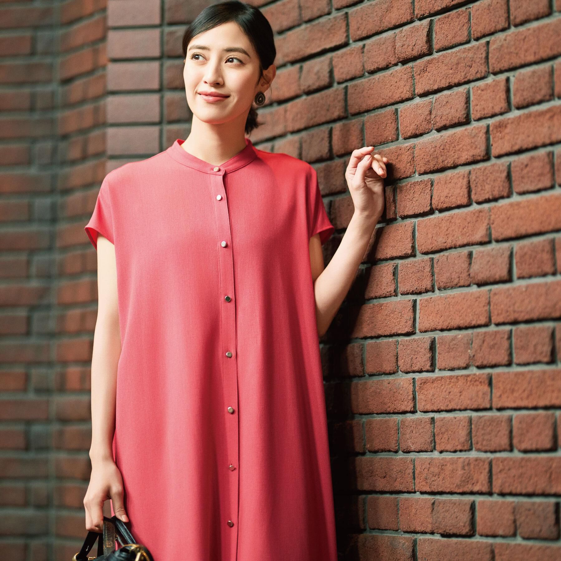 ITS&rsquo;DEMO「【UVケア／吸水速乾／洗濯機OK／冷感】麻調合繊前開きワンピース＜ラク服シリーズ＞」|ワンピース|