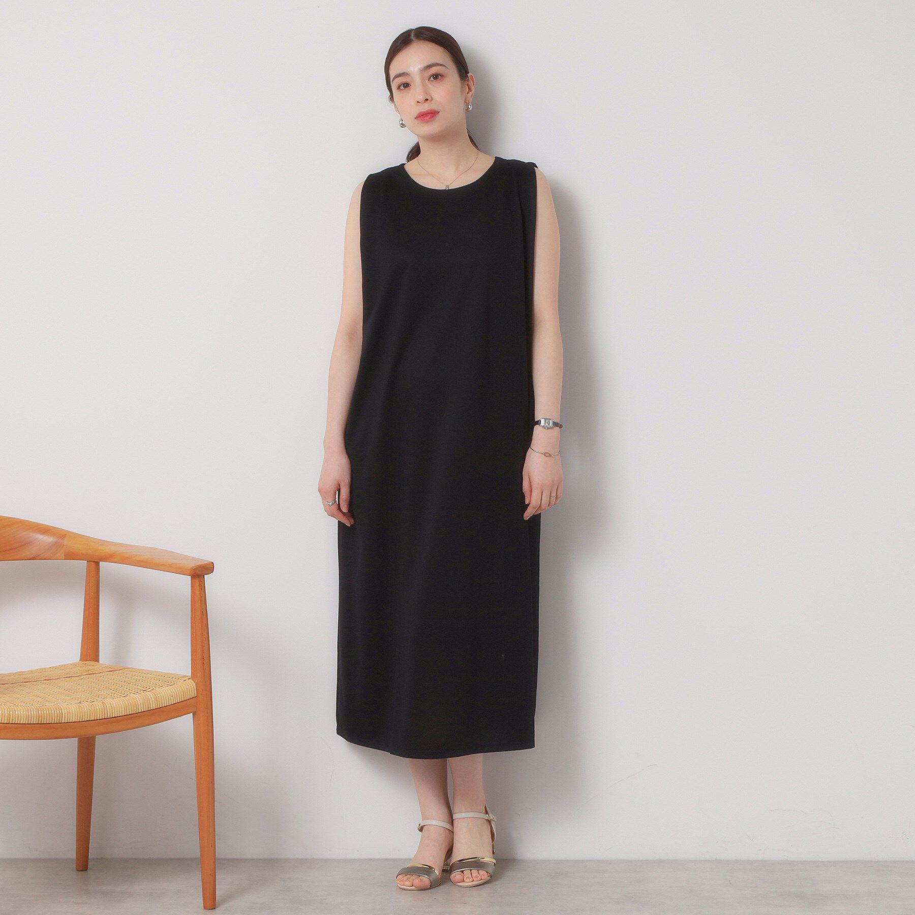 ITS&rsquo;DEMO「【清涼感／吸水速乾／洗濯機OK／洗濯後しわになりにくい】カットミラノタックワンピース」|ワンピース|