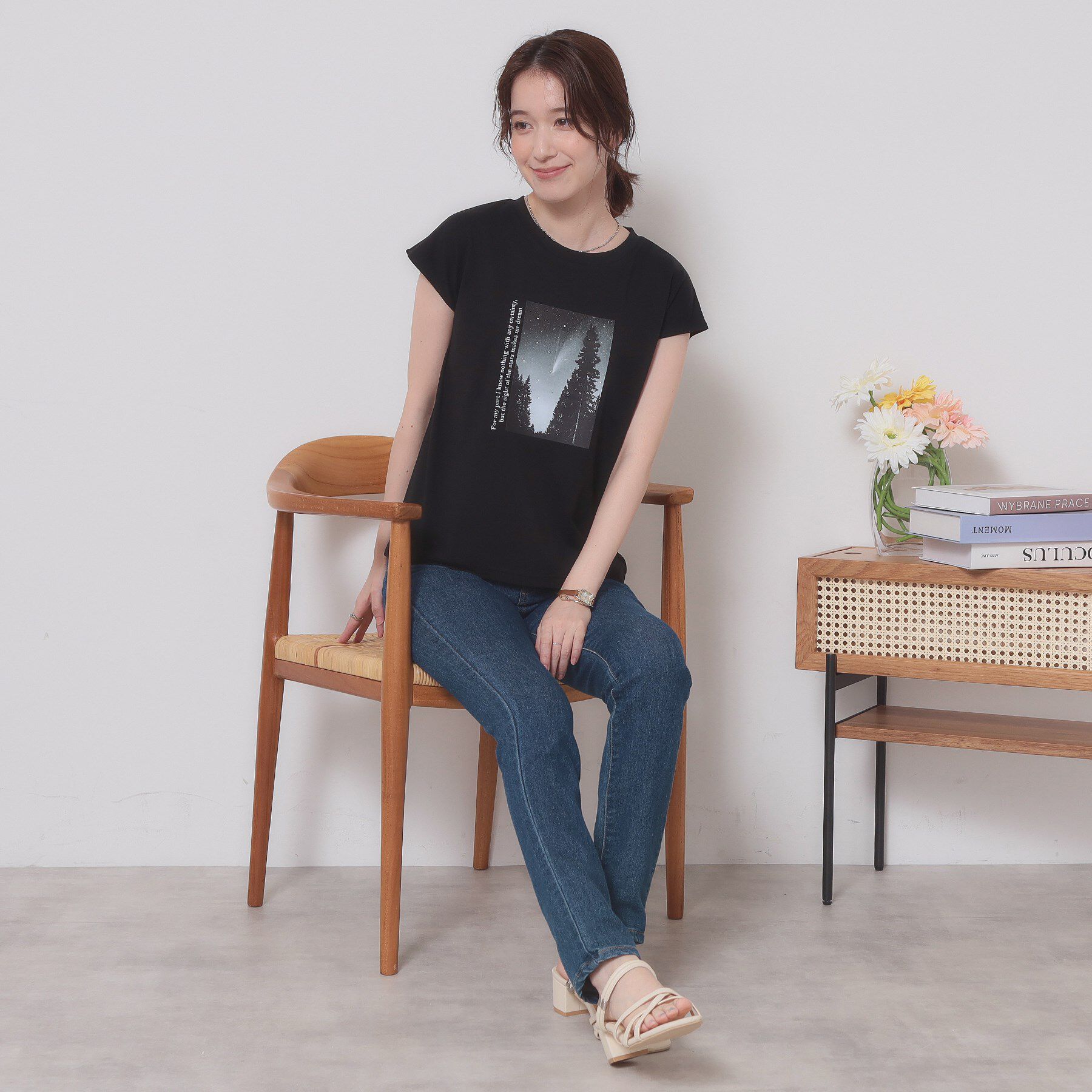 ITS&rsquo;DEMO「【手洗い可】フォトフレンチTシャツ」|Tシャツ・カットソー|