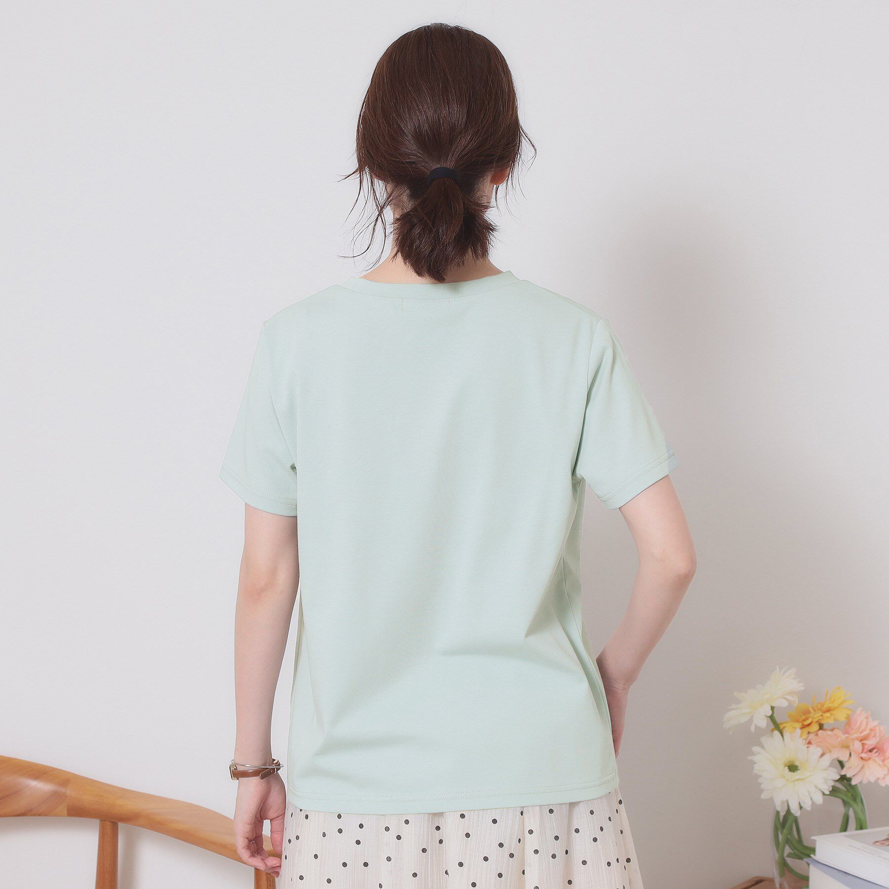 ITS&rsquo;DEMO「【手洗い可】箔ロゴプリントTシャツ」|Tシャツ・カットソー|