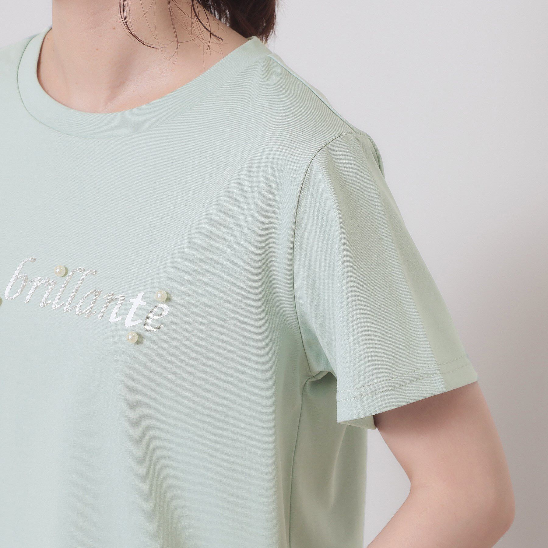 ITS&rsquo;DEMO「【手洗い可】箔ロゴプリントTシャツ」|Tシャツ・カットソー|