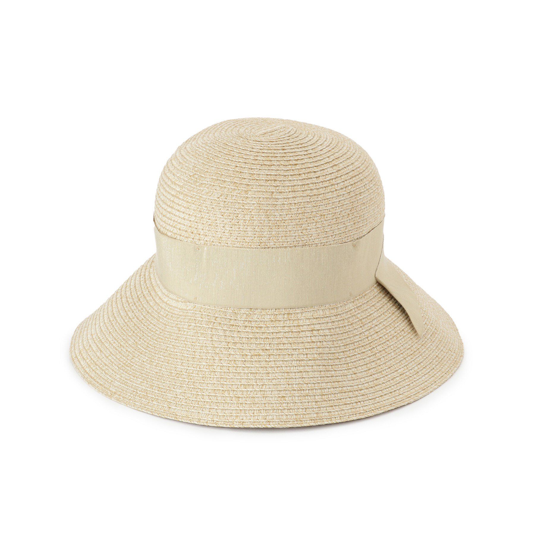ITS&rsquo;DEMO「【畳める／サイズ調整可／手洗い可】コンパクトラメリボンハット」|ハット|ライトベージュ(05