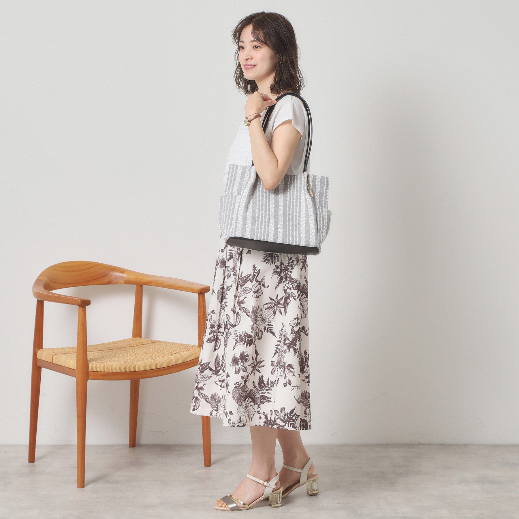 ITS&rsquo;DEMO「【A4対応】ストライプタックトート」|トートバッグ|